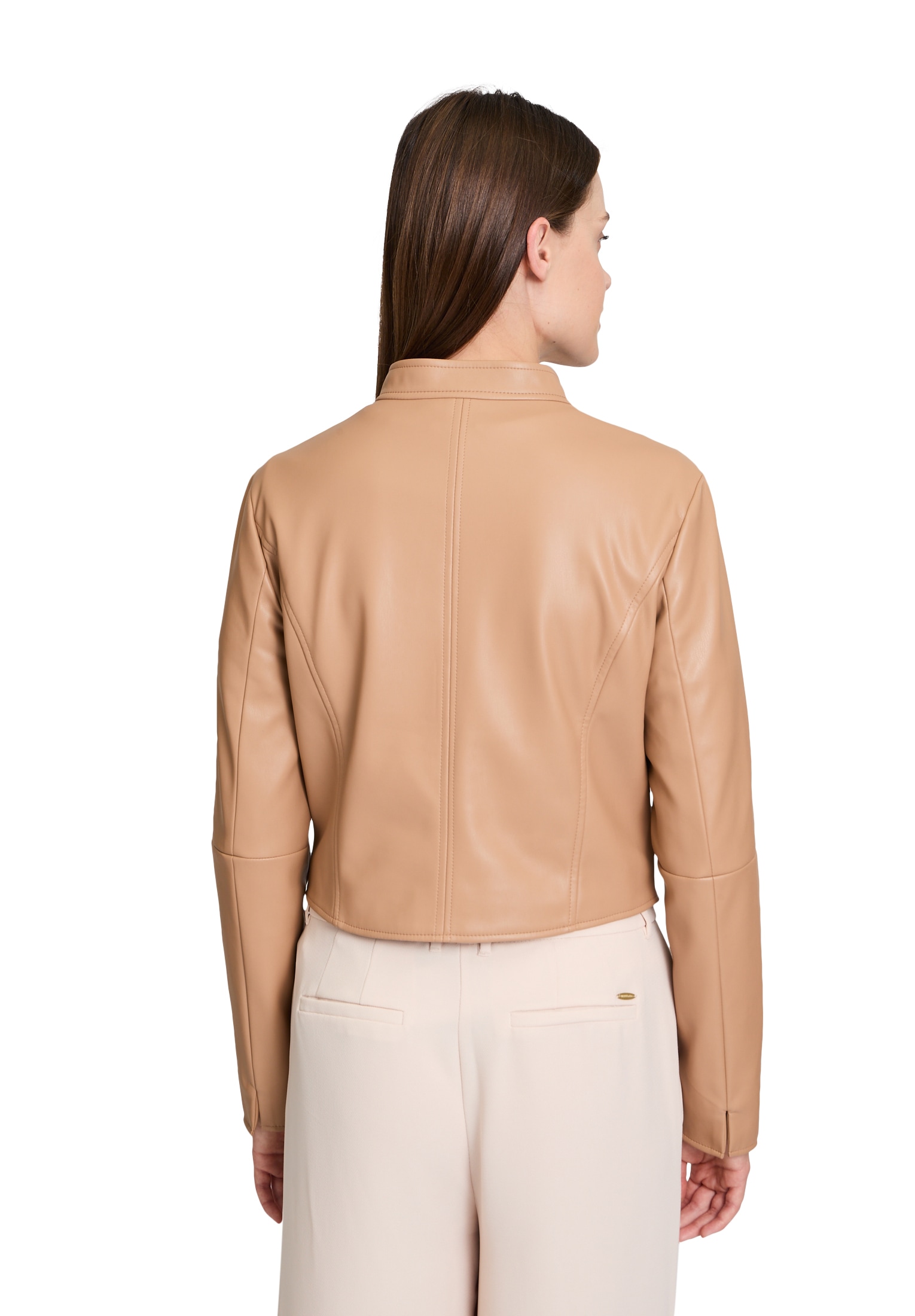 Betty&Co Jackenblazer »Betty & Co Damen Bikerjacke mit Stehkragen«, Nahtführung