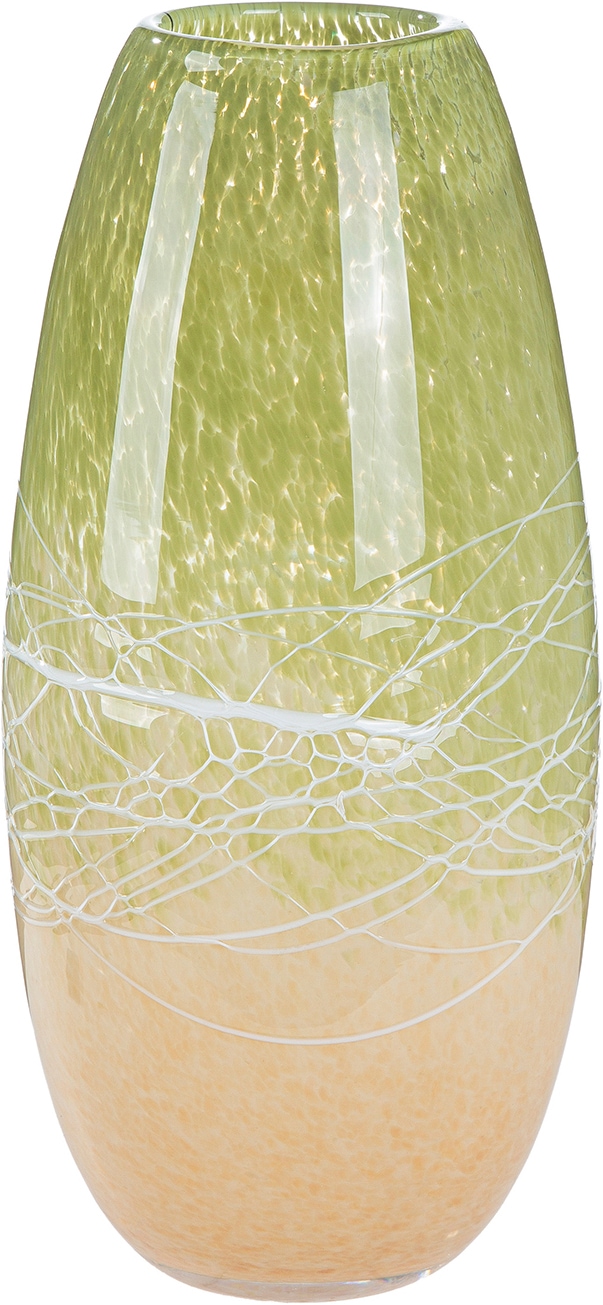 GILDE Tischvase "Vase Kampala grün" Blumenvase, Glas, Dekovase, bauchig, modern, Geschenkartikel