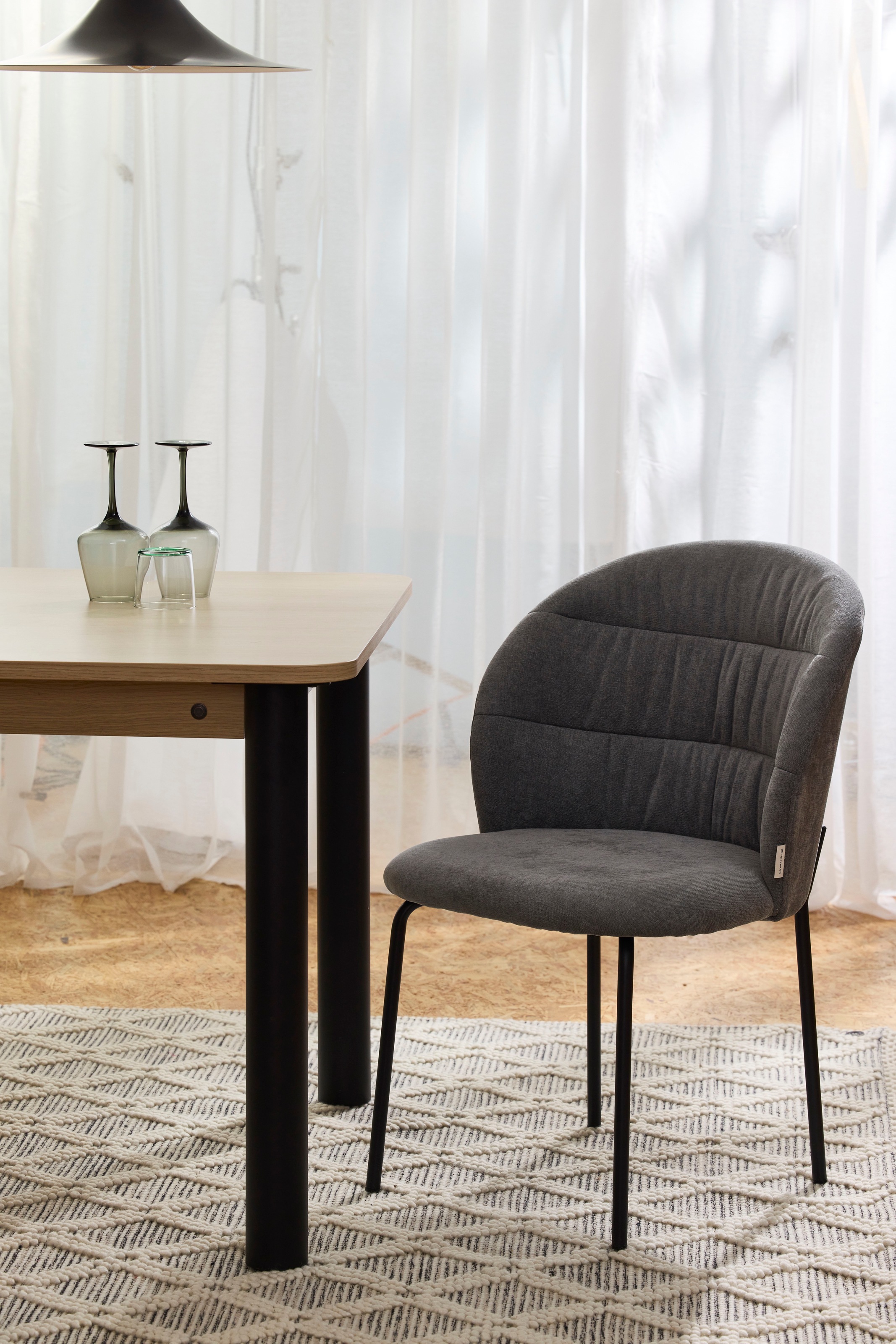 TOM TAILOR HOME 4-Fußstuhl "LEAF CHAIR" (Set) 2 Stk.4-Fußgestell, Raffung i günstig online kaufen