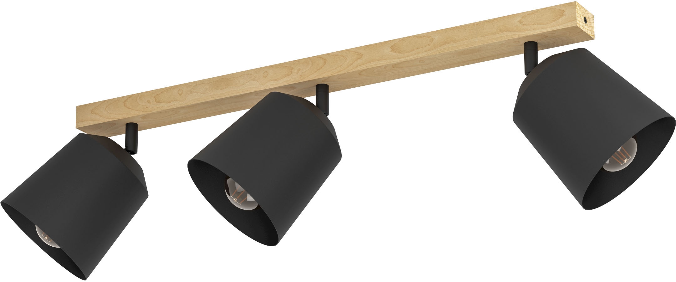 EGLO Deckenspot »COTORRO«, Deckenspot braun und bestellen E27 3X25W in - BAUR - Stahl schwarz | exkl. aus Holz