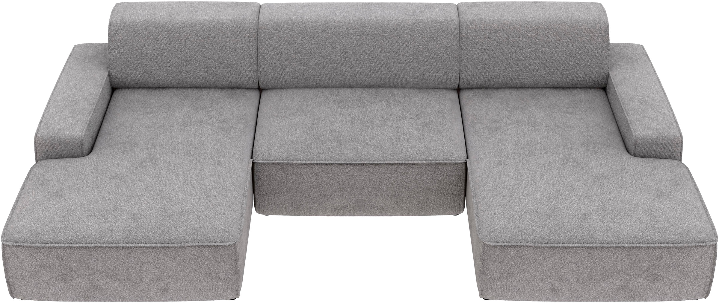 TRENDMANUFAKTUR Wohnlandschaft »Graz, wahlweise mit Sitzvorschub und Bettkasten, U-Form, Breite 329 cm«, in Cord-, haustierfreundlichem LEO Struktur- oder LUMOS-3D-Bezug