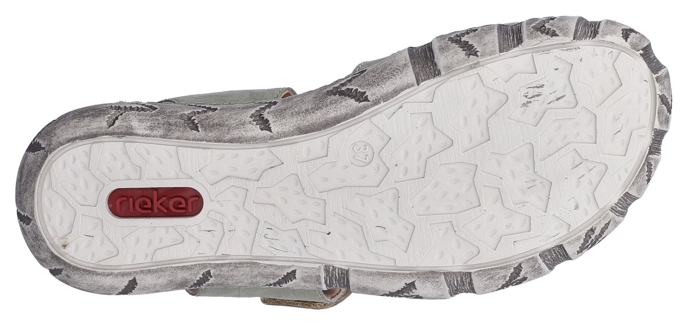 Rieker Sandale  Sommerschuh, Klettsandale mit Ziernaht