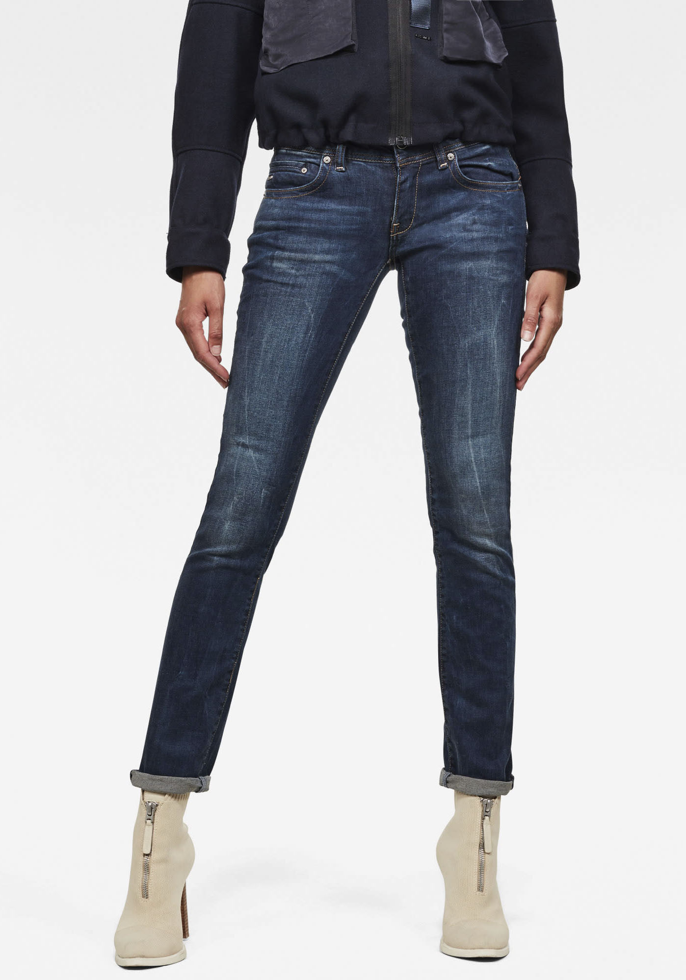 G-STAR "Midge" 5-Pocket-Design mit markanten Steppnähten