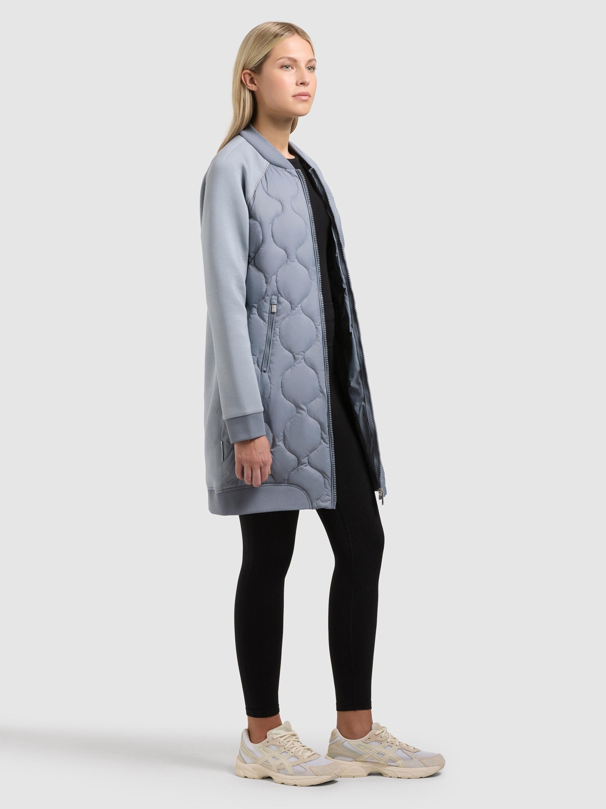 khujo Kurzmantel »Nora« Materialmix-Mantel mit abnehmbarer kapuze
