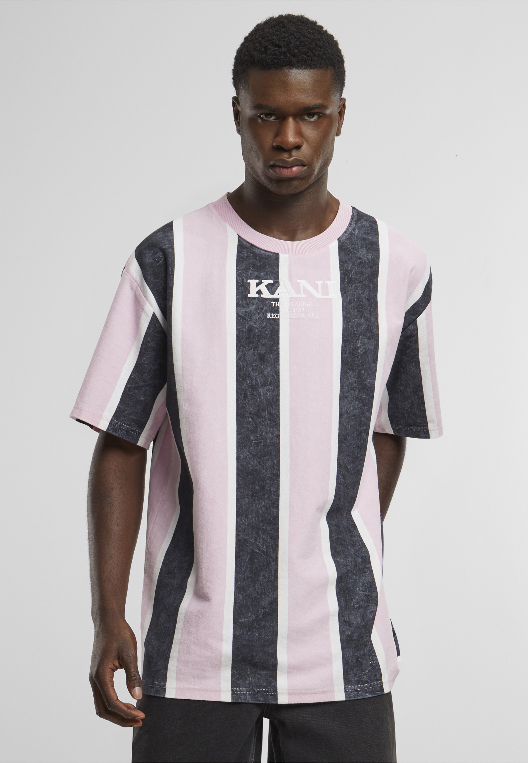 Karl Kani T-Shirt »Karl Kani Herren KM242-005-2 Karl Kani Retro Washed Stripe Tee« 1 Stk.
