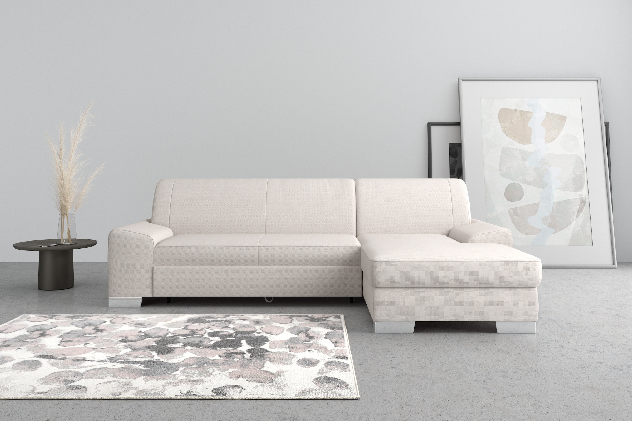 DOMO collection Ecksofa »Anzio L-Form«, wahlweise mit Bettfunktion und Federkern