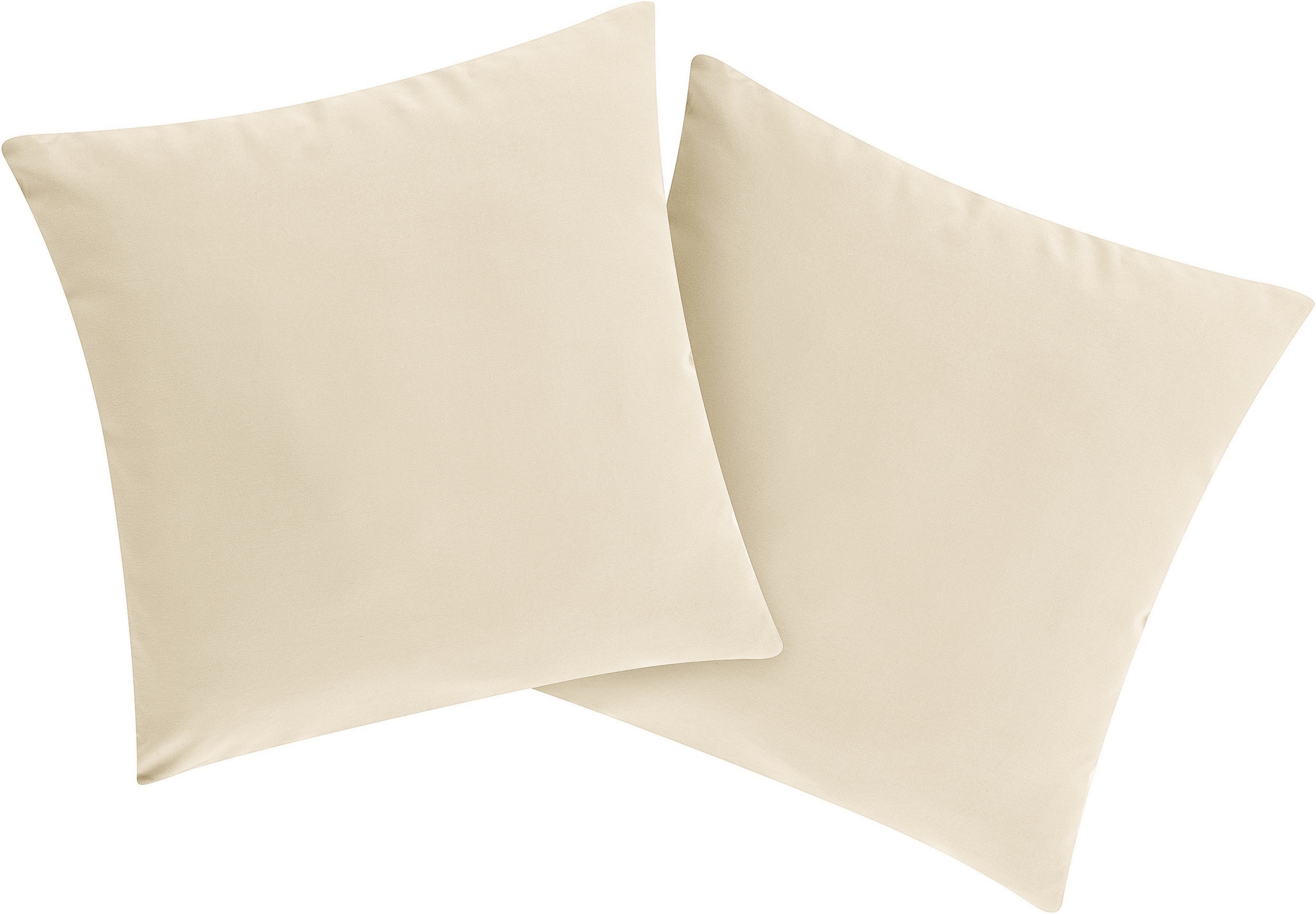 OTTO home Dekokissen "Parry Microfaser" 2-er Set, unifarben, Kissenhüllen ohne Füllung, mit Reißverschluss