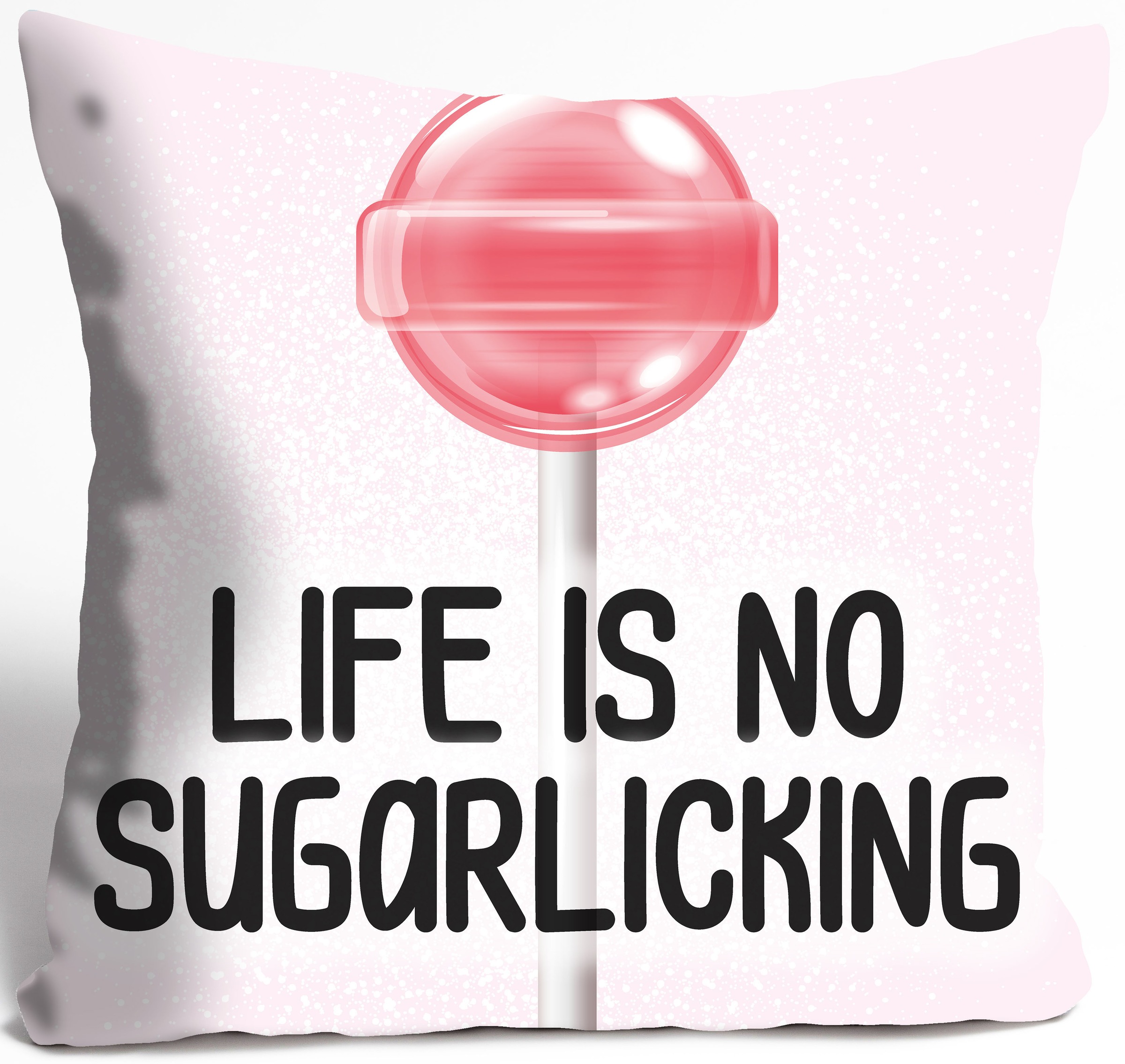queence Dekokissen "LIFE IS NO SUGARLICKING" Kissenhülle ohne Füllung, 1 St günstig online kaufen