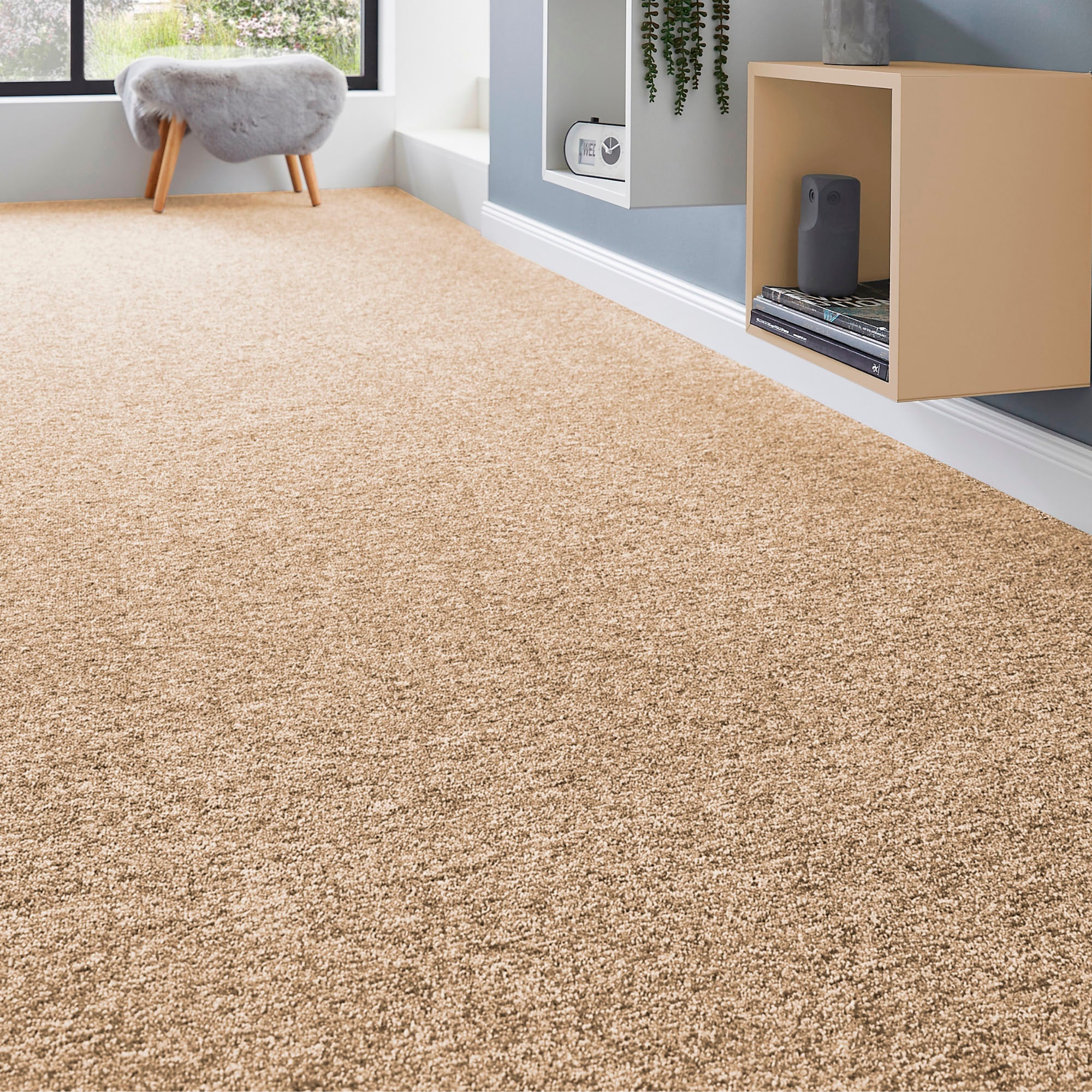 Andiamo Teppichboden "Matz, Schlinge, Gesamthöhe 6 mm, Luxusklasse LC1" rechteckig meliert, Breite 400 cm oder 500 cm, strapazierfähig & pflegeleicht
