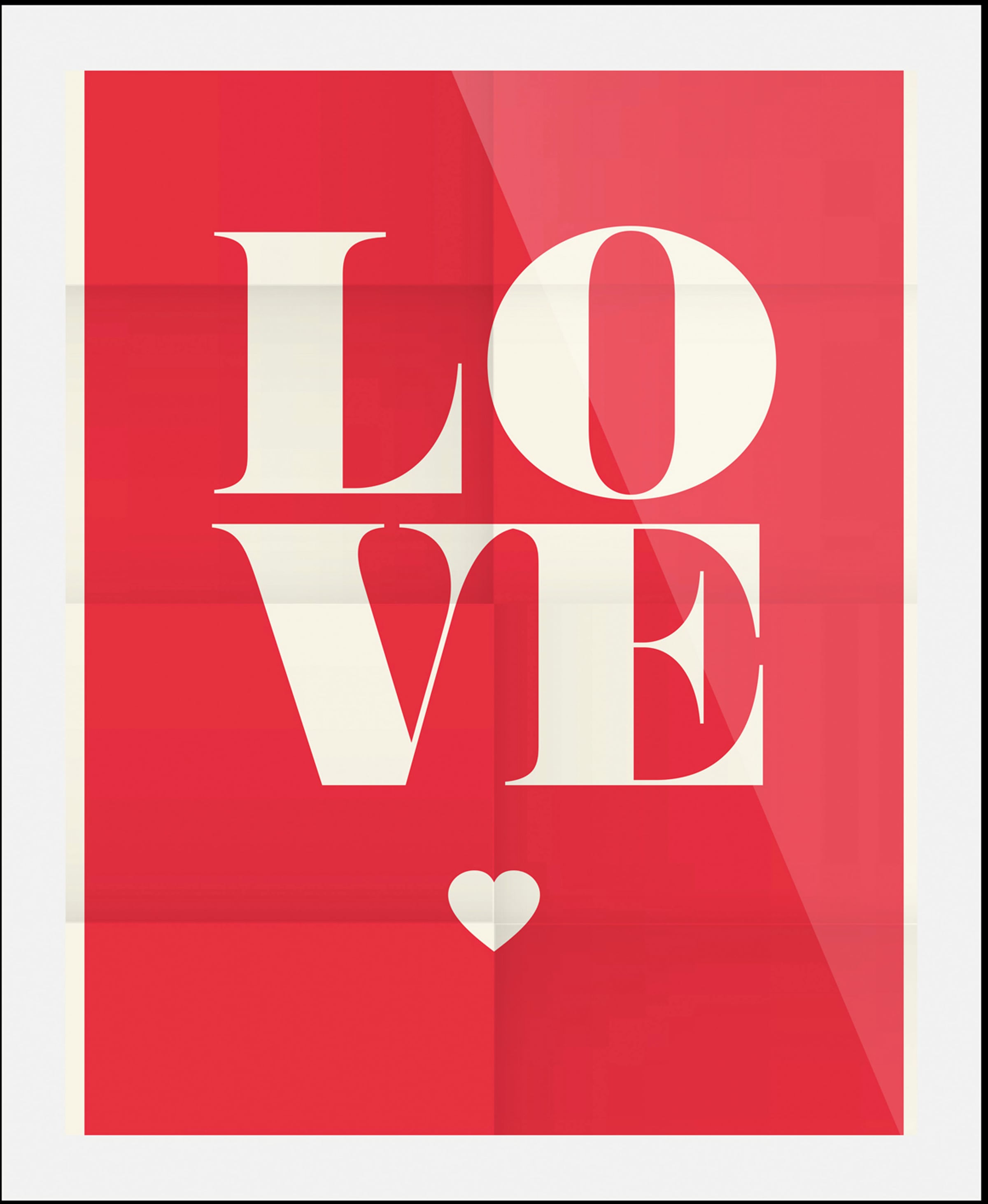 queence Bild »Liebe mit Herz«, Schriftzug-Liebessprüche-Herz-Herzbilder, (1 St.), HD Premium Poster-Druck inkl. Holzrahmen