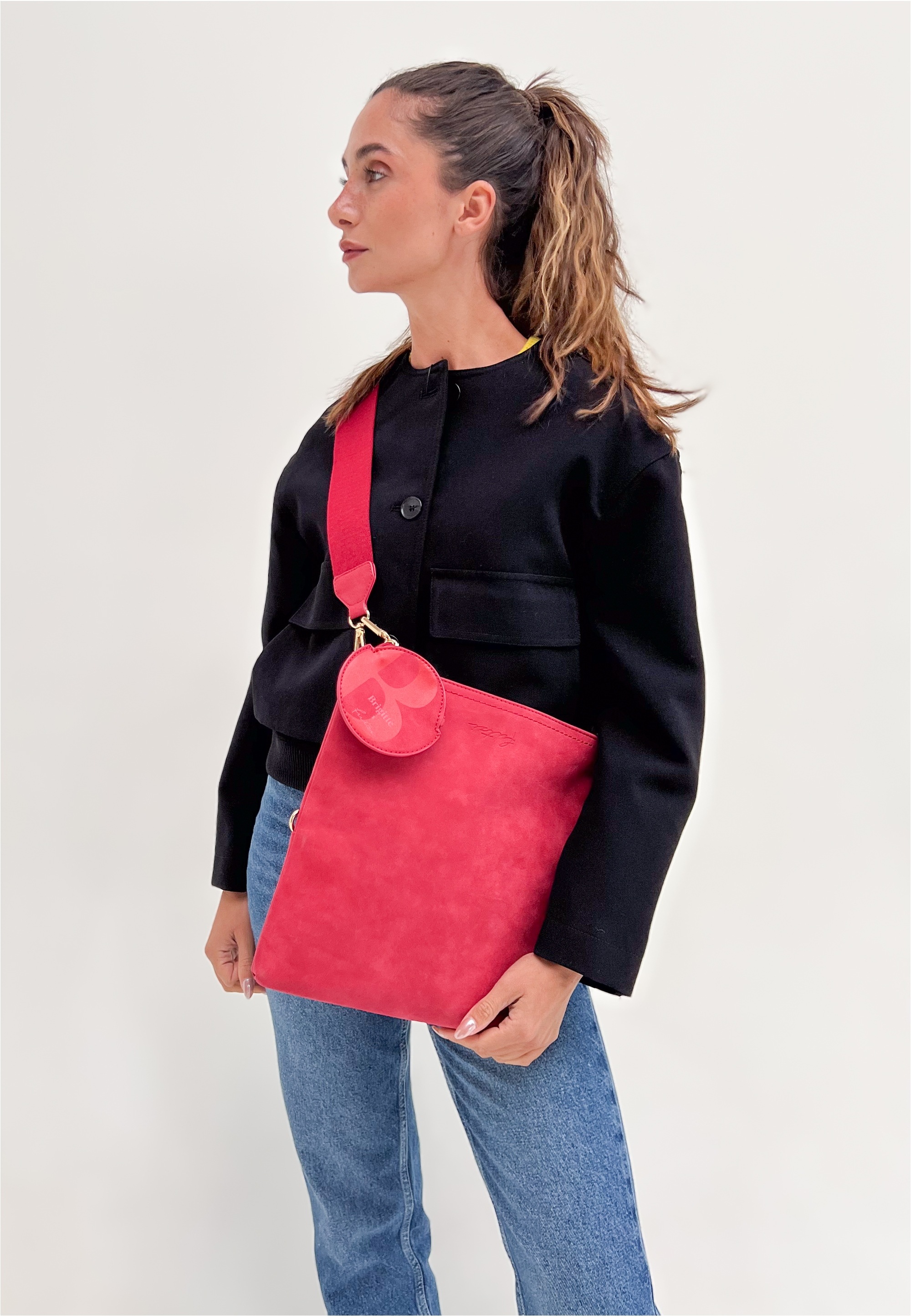 Fritzi aus Preußen Schultertasche »Brigitte x fritzi Special Ronja Cross«, mit abnehmbarem Anhänger