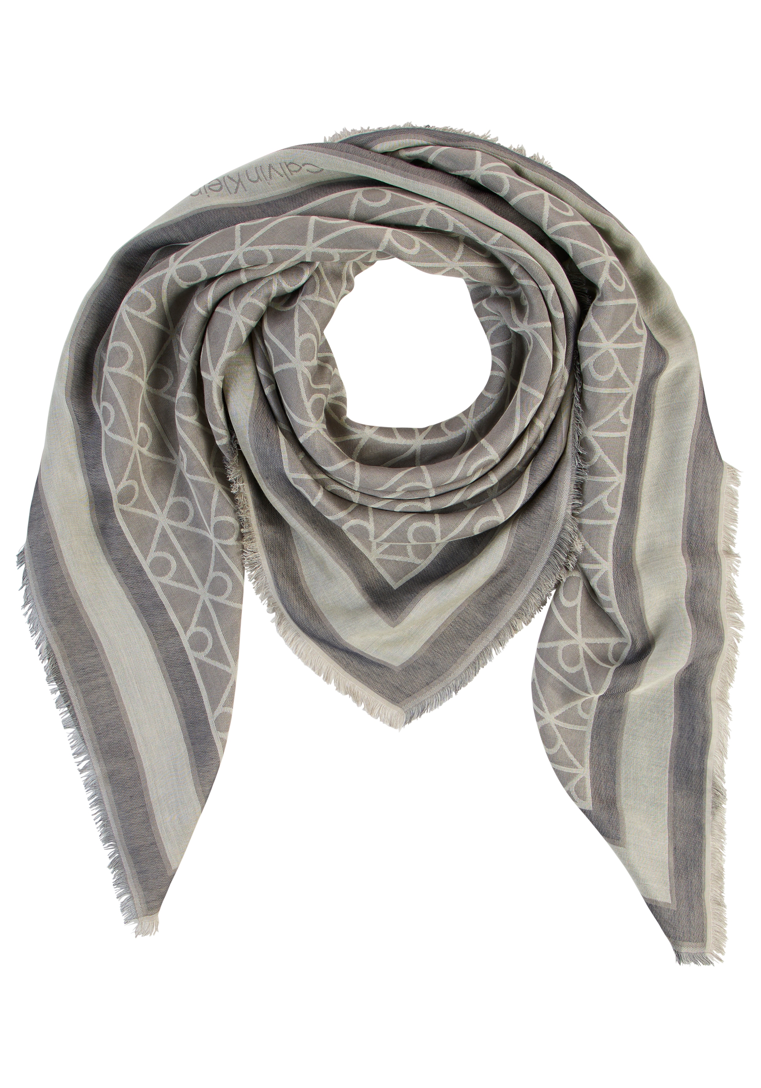 Calvin Klein Jeans Modetuch "EMBLEM AOP JACQUARD SQUARE SCARF" Mit Markenlabelmusterung
