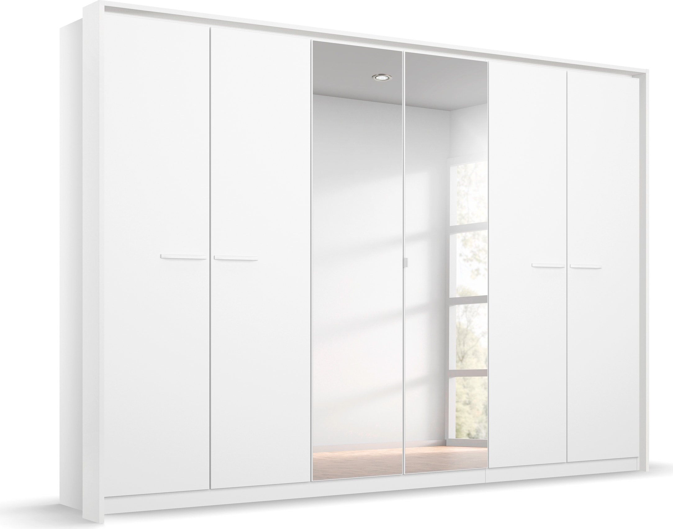 OTTO home Kleiderschrank "Mehrzweckschrank Aktenschrank Möbel Mietswohnung Schlafzimmer OTELI" erhältlich in Breiten 230/275 cm inkl. Innenschubladen und extra Böden, inkl. Passepartout optional mit Beleuchtung MADE IN GERMANY