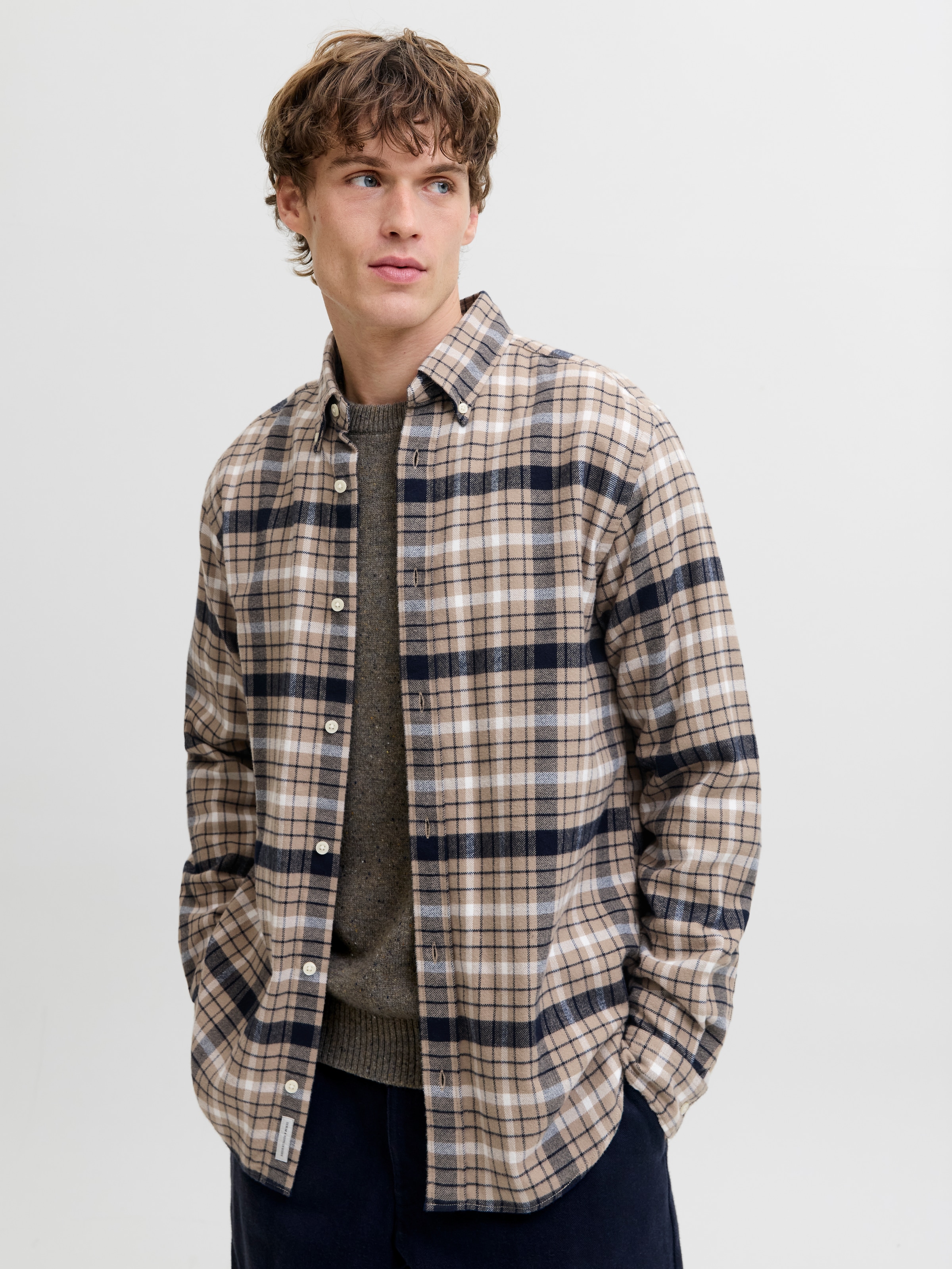 Jack & Jones Langarmhemd »JPRBLUBARKLEY FLANNEL X-MAS L/S SHIRT CH«
