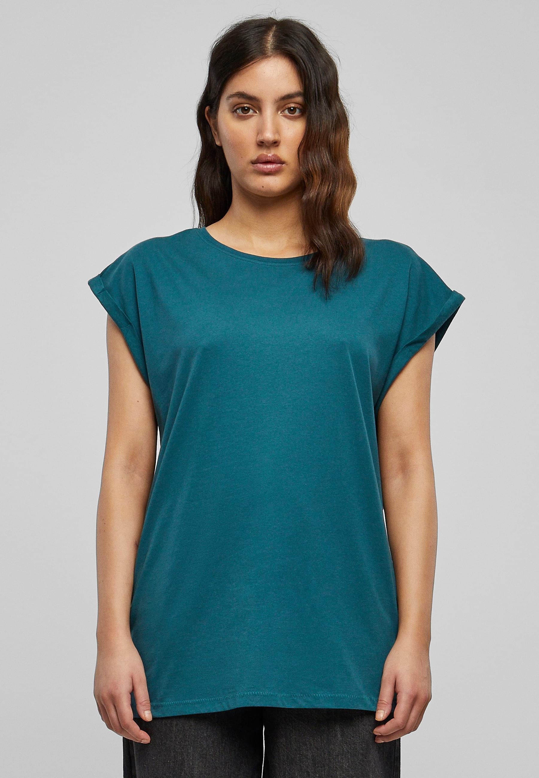 URBAN CLASSICS Kurzarmshirt »Urban Classics Damen Ladies Extended Shoulder Tee«, (1 tlg.)