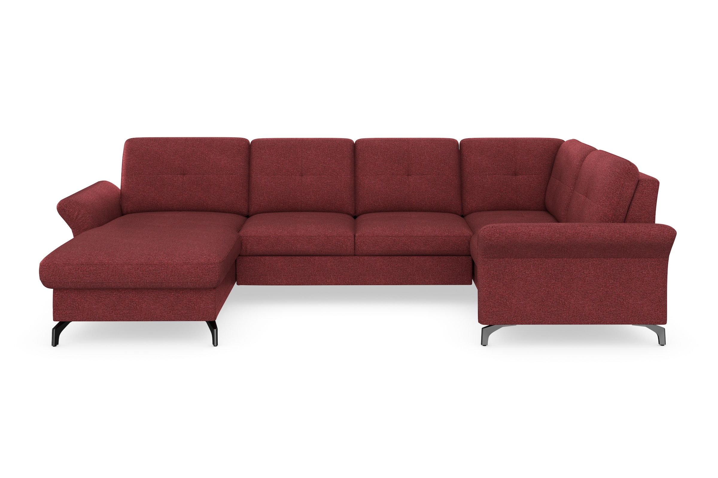 Home affaire Wohnlandschaft "Calando U-Form" wahlweise mit Bettfunktion, Be günstig online kaufen