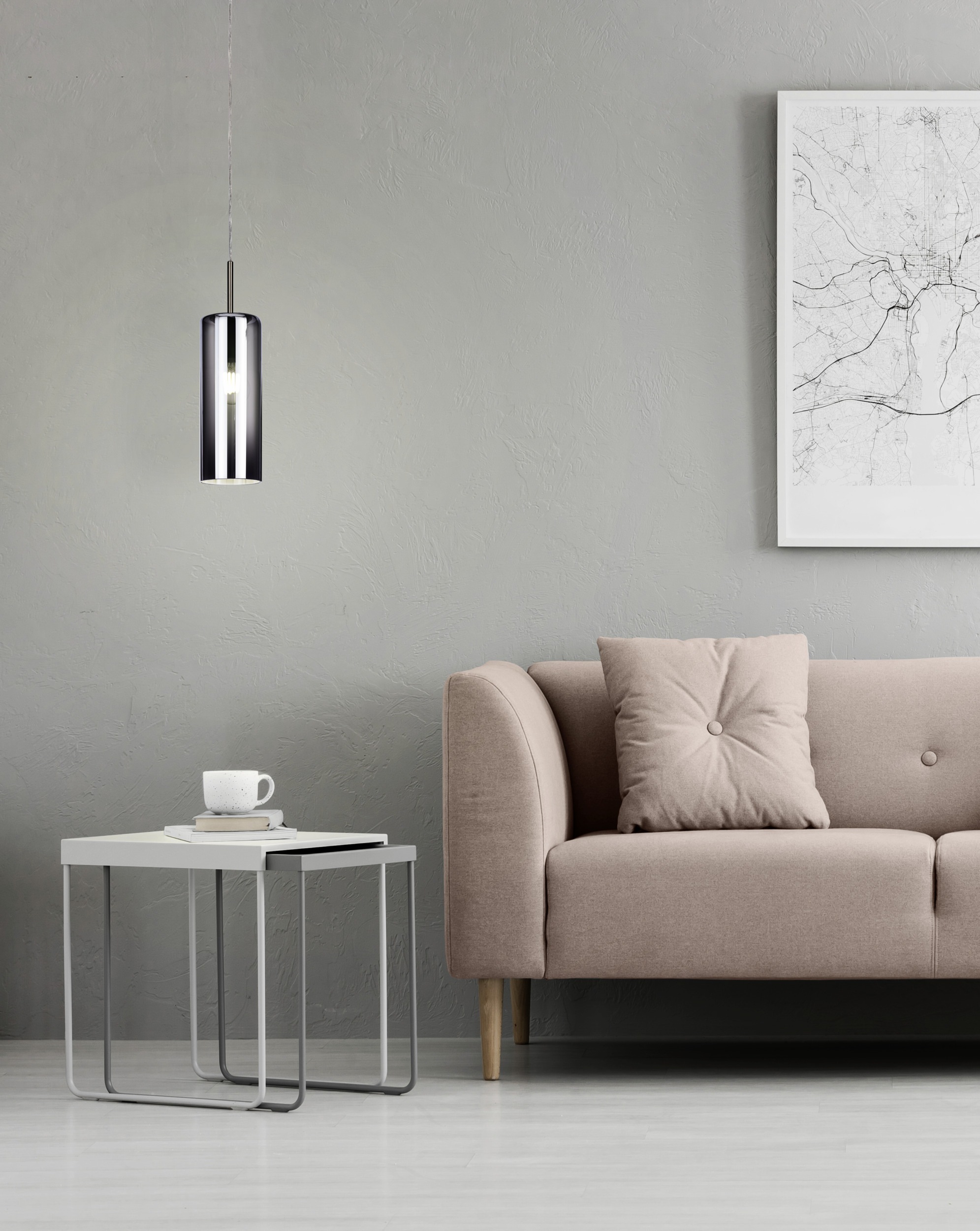 EGLO Hängeleuchte »SELVINO Pendellampe - Stahl - E27 - 1X15W - IP20« E27 1 Stk. Hängelampe, Deckenlampe, Wohnzimmer, Esszimmer, H110 x Ø10 cm