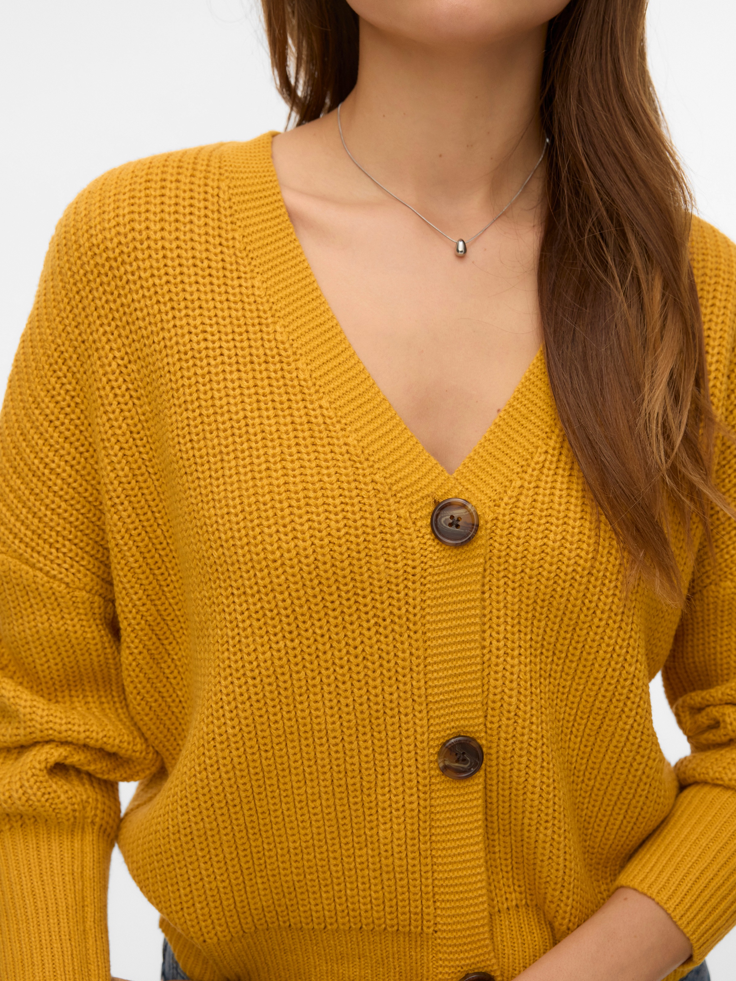 Thumbnail - Vero Moda Strickjacke "VMLEA LS V-NECK CUFF CARDIGAN NOOS" Rippstrick