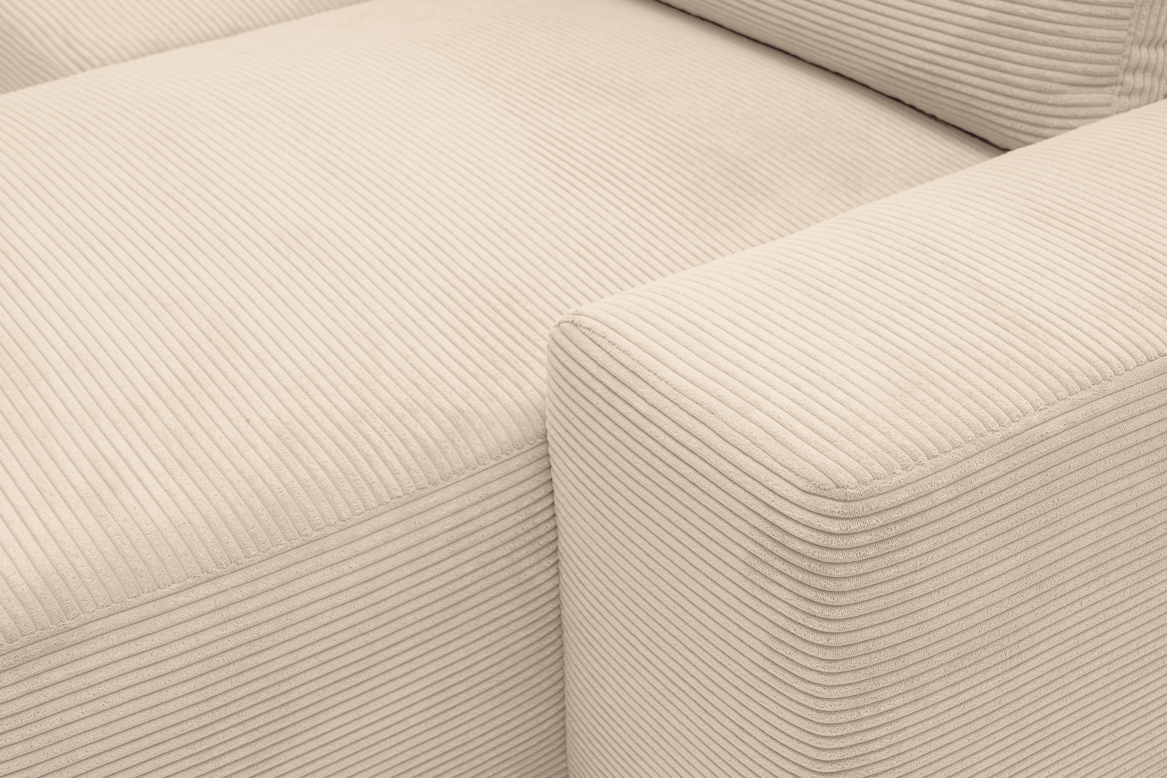 WERK2 Ecksofa »Amsterdam mit Bett & Bettkasten, viel Platz, modernes Design« Cord, L-Form, XXL, Schlaffunktion, Bettkasten