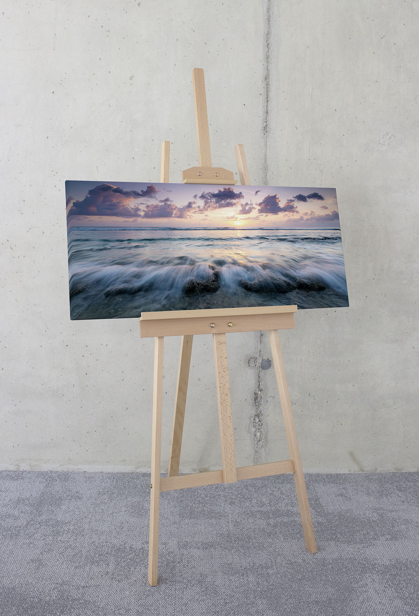 Thumbnail - Komar Leinwandbild "Broken Waves - Größe 90 x 40 cm" Baum Berge Blumen Blätter Foto Jahreszeiten Landschaft Meer ...
