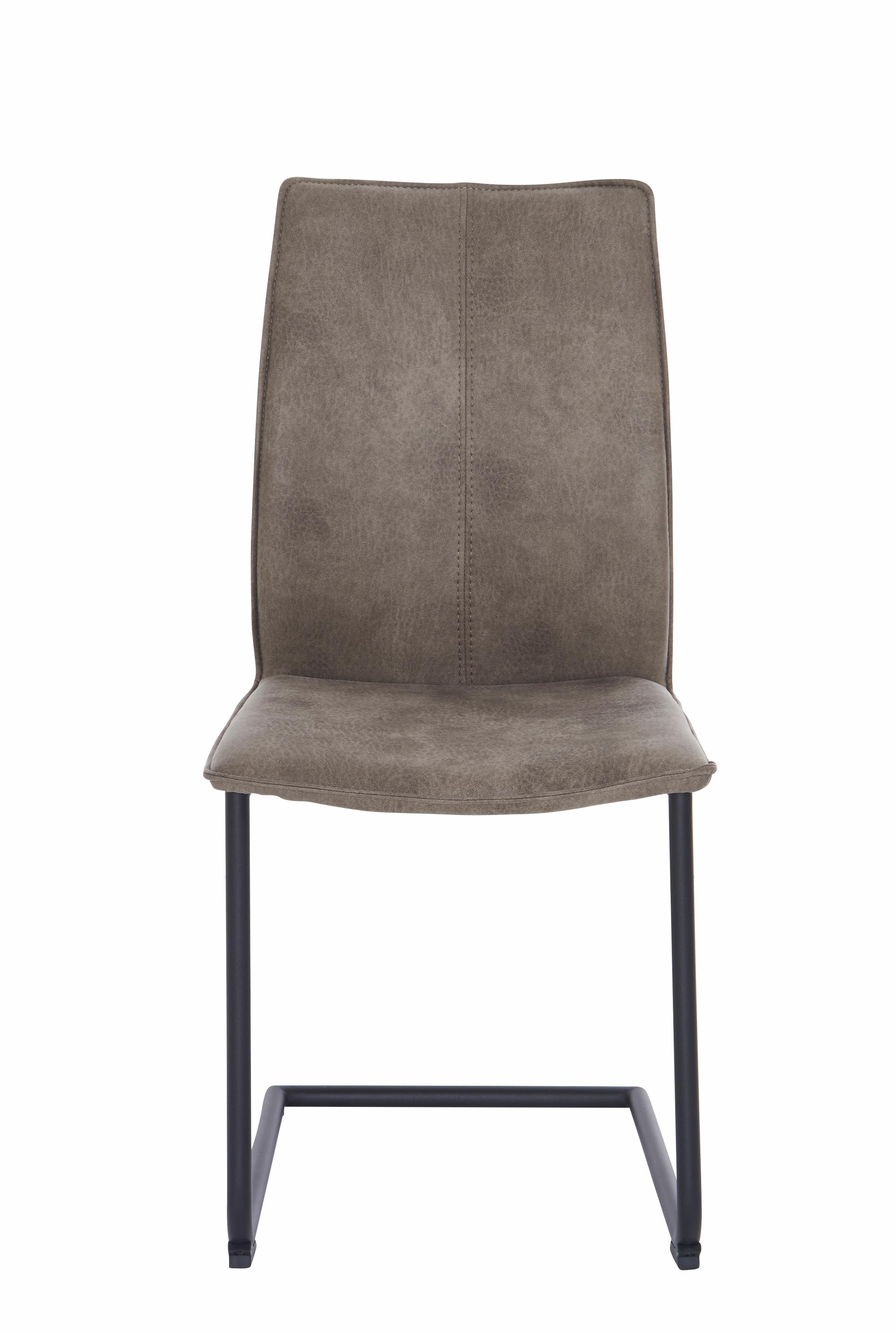 NIEHOFF SITZMÖBEL Freischwinger »Capri«, (Set), 2 St., Microfaser ABERDEEN, Gestell aus Eisen, Bezug in Microfaser oder Leder