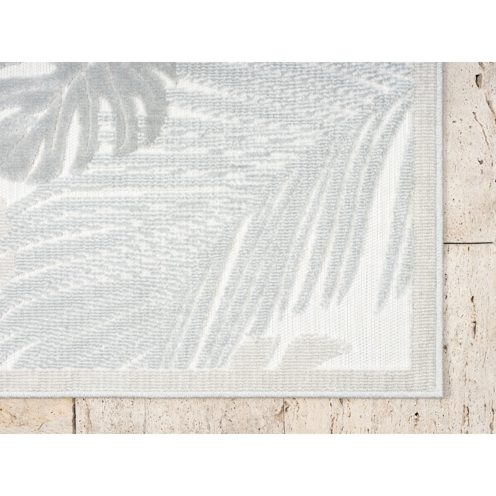 Myflair Möbel & Accessoires Teppich »Odette«, rechteckig, Blätter Motiv, Hoch-Tief Effekt, Outdoor geeignet, Balkon, Terrasse