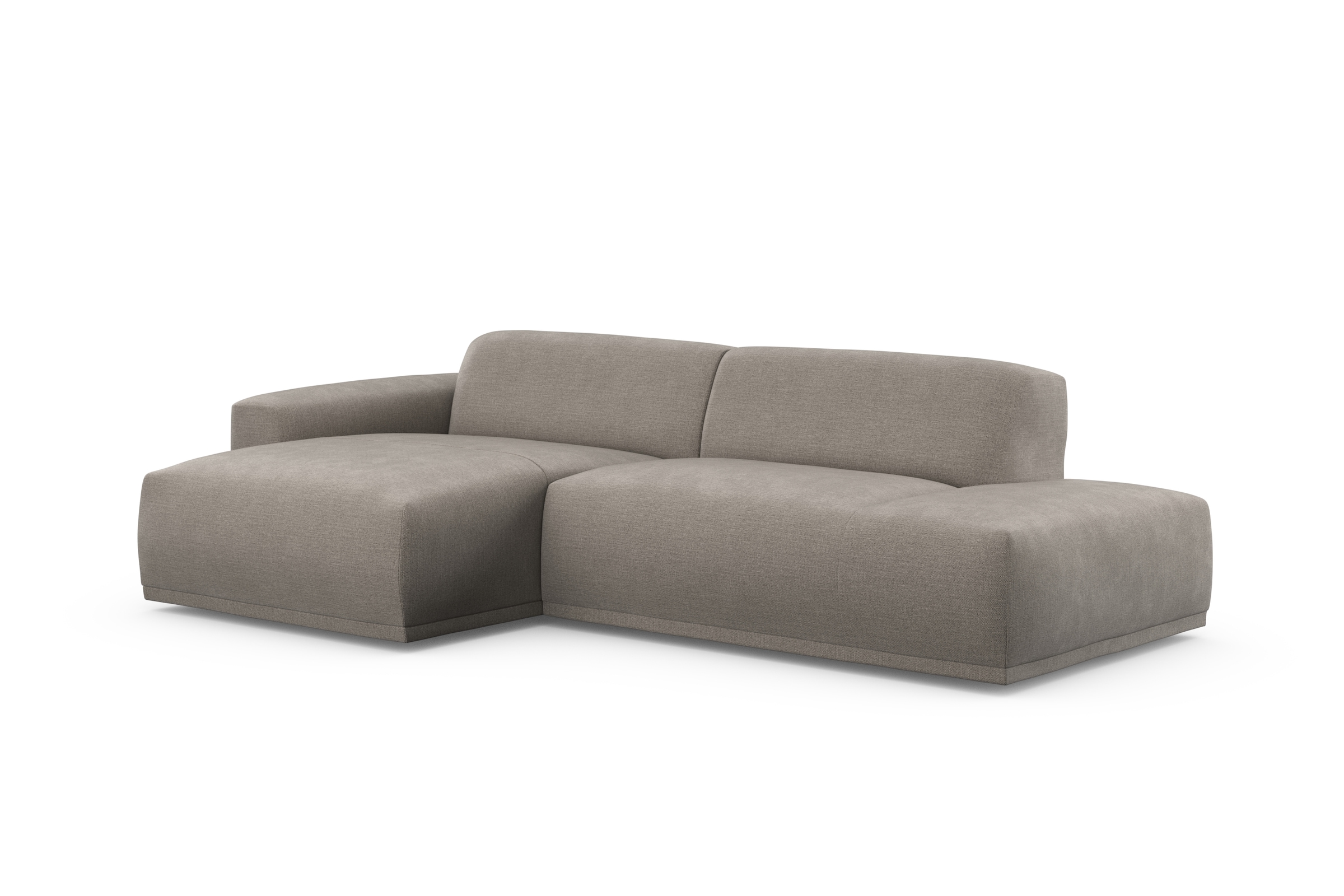TRENDMANUFAKTUR Ecksofa Braga, aus 2 Teilen, moderner Cord-Stoff