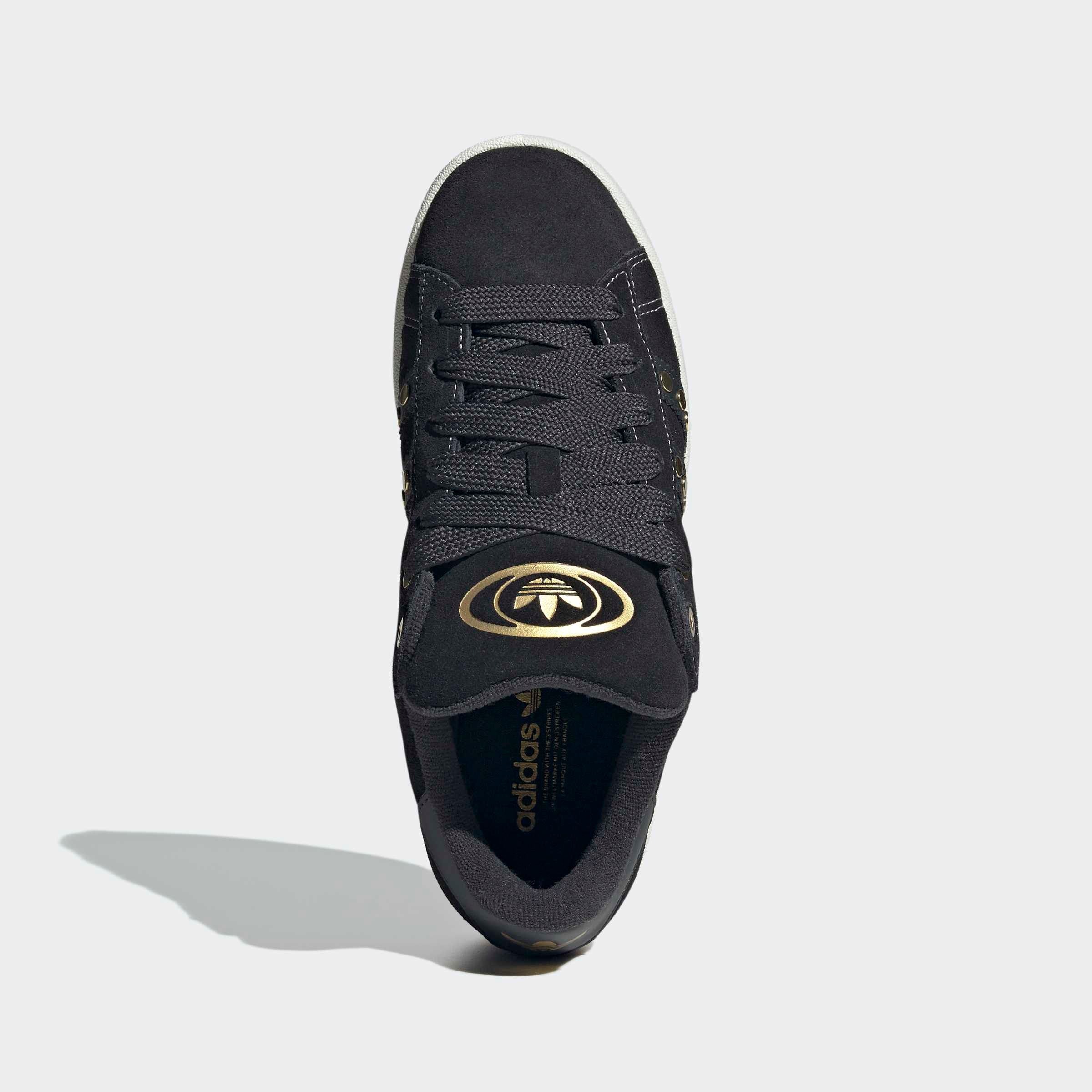 Sneaker ADIDAS ORIGINALS "CAMPUS 00S", Damen, Gr. 40,5, core schwarz, carbon, gold metallic, Leder, Schuhe Sneaker 3