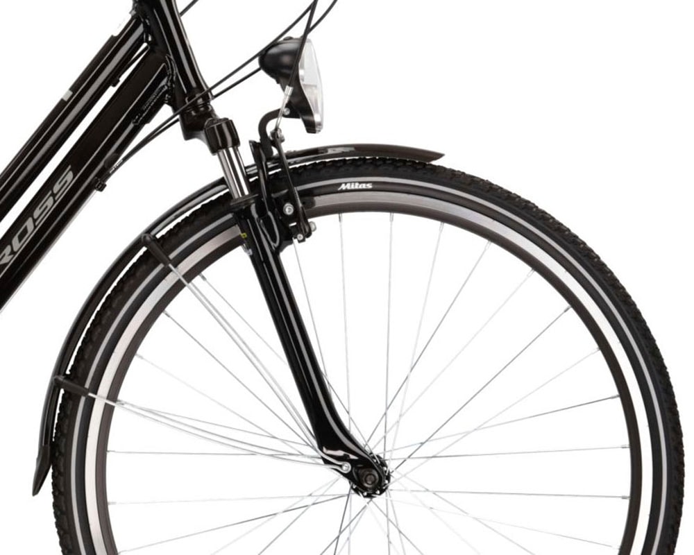 Kross Trekkingrad »KROSS Trekkingrad Trans 1.0 28" schwarz«, 21 Gang, Shimano, ALTUS M310 Schaltwerk, Kettenschaltung