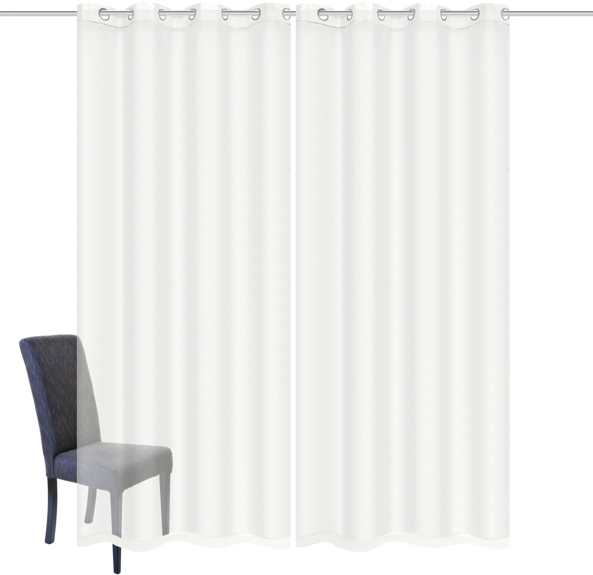 Thumbnail - HOME WOHNIDEEN Gardine "DOLLY" Ösen 2 Stk. tlg. transparent