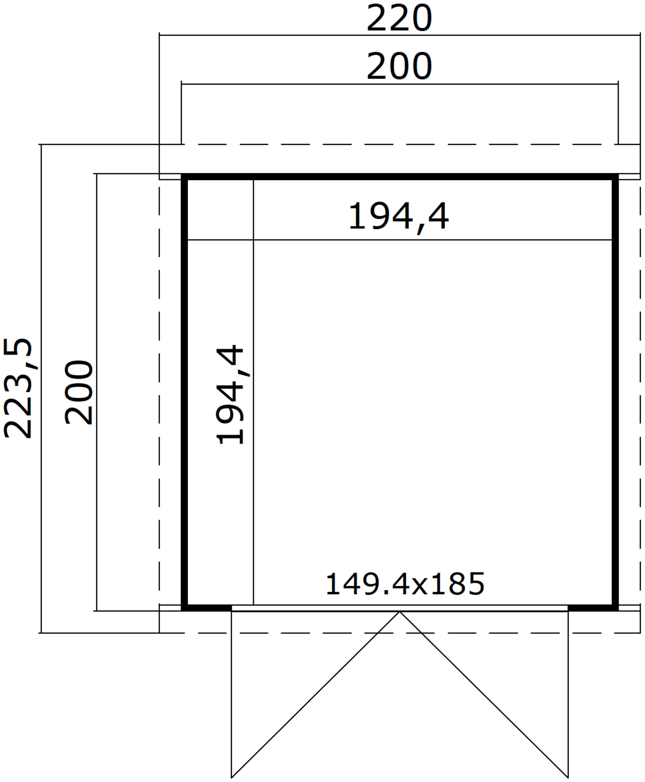 LASITA MAJA Gartenhaus »Kibo 1«, Blochbohlenhaus 28mm, Fundamentmass 2000x2000, Schwedenrot