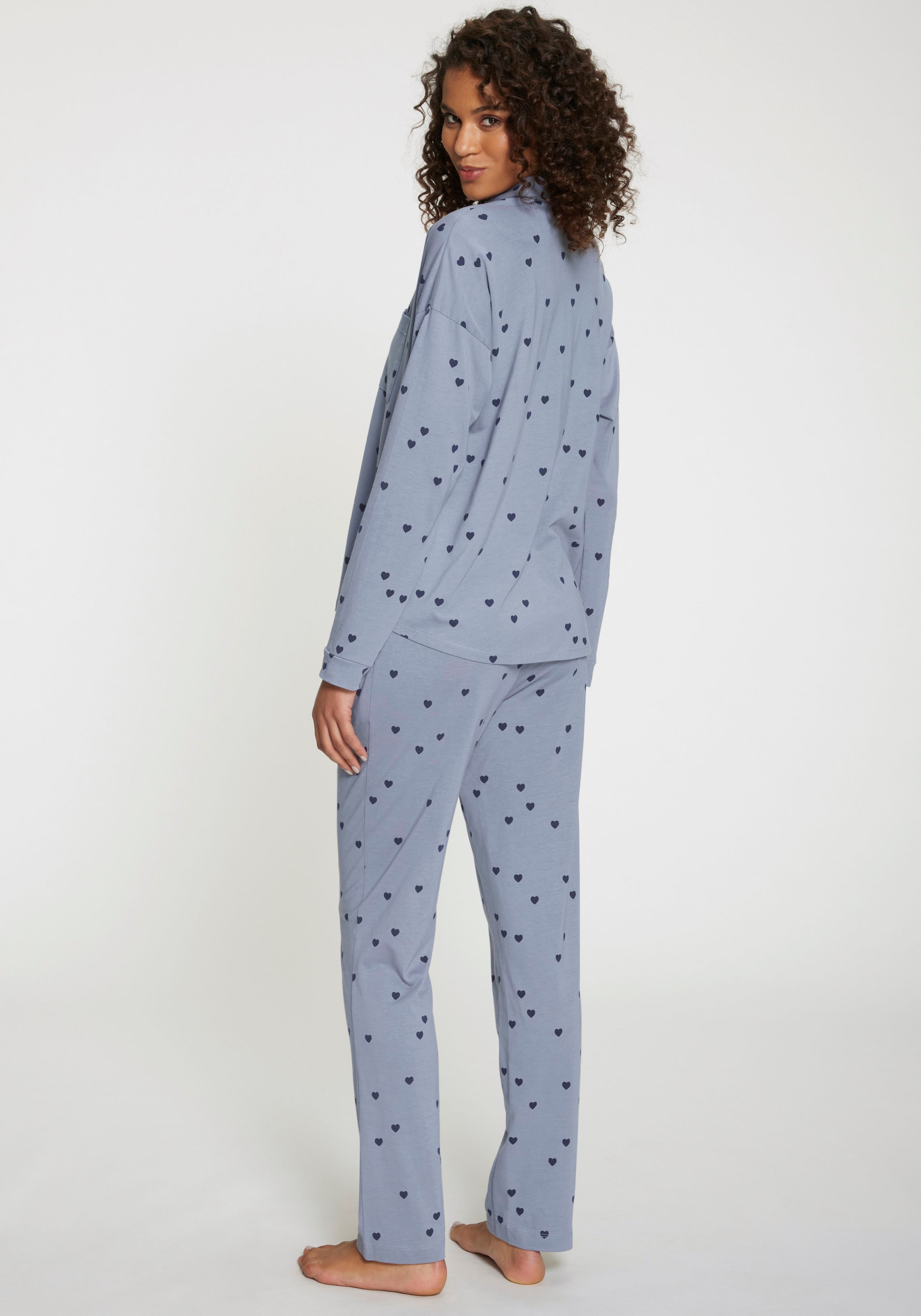 Vivance Dreams Pyjama, (2 tlg.), in klassischem Schnitt