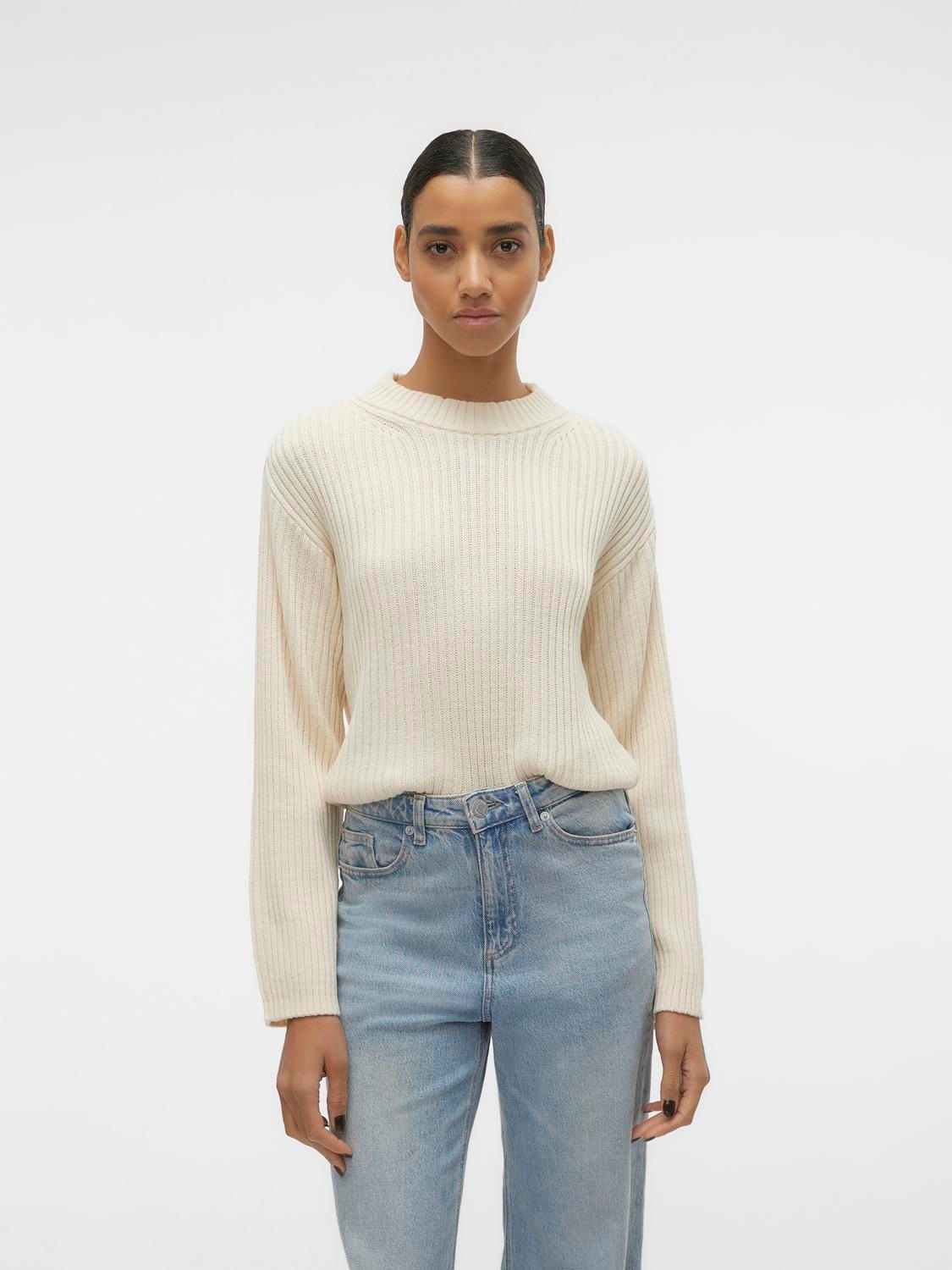 Vero Moda Rundhalspullover »VMHILDE LS O-NECK SHORT PULLOVER NOOS«