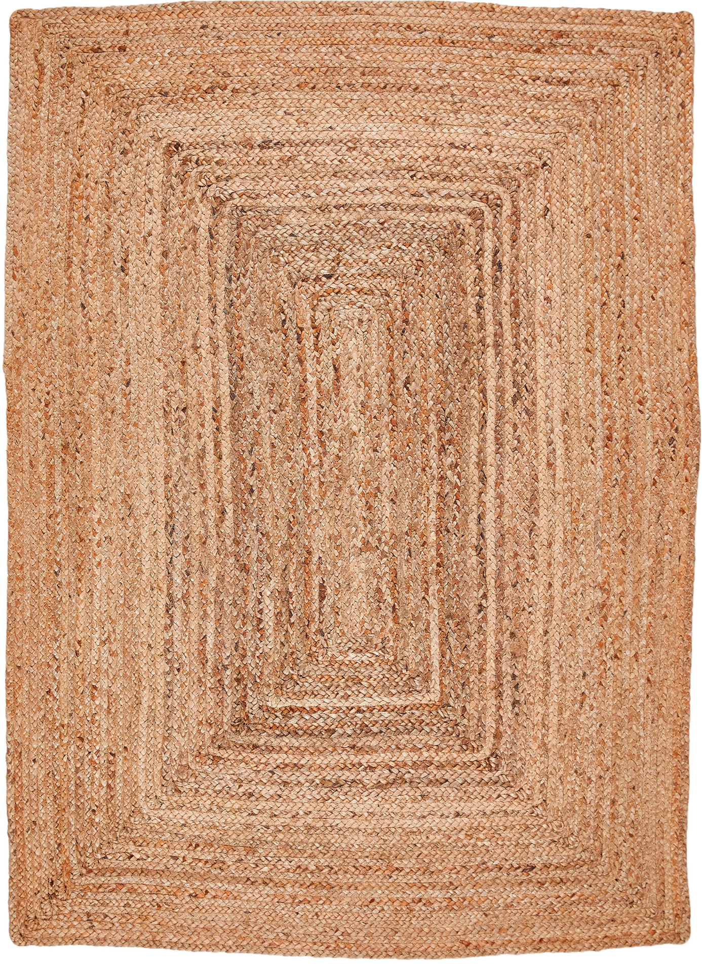 LUXOR living Teppich »Salo«, rechteckig, 6 mm Höhe, Juteteppich, handgeflochten, Flecht Design, 100% Naturfaser