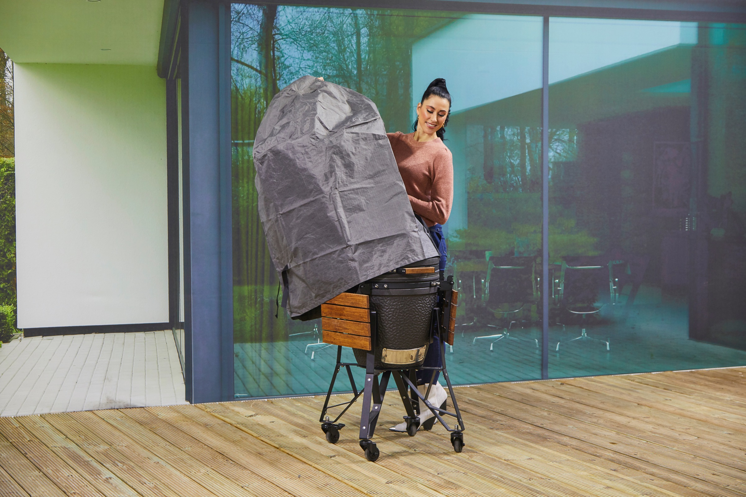 winza outdoor covers Grill-Schutzhülle »Outdoor Cover«, wasserdicht, UV beständig, 100 % recycelbar, Durchmesser 80/20x80cm