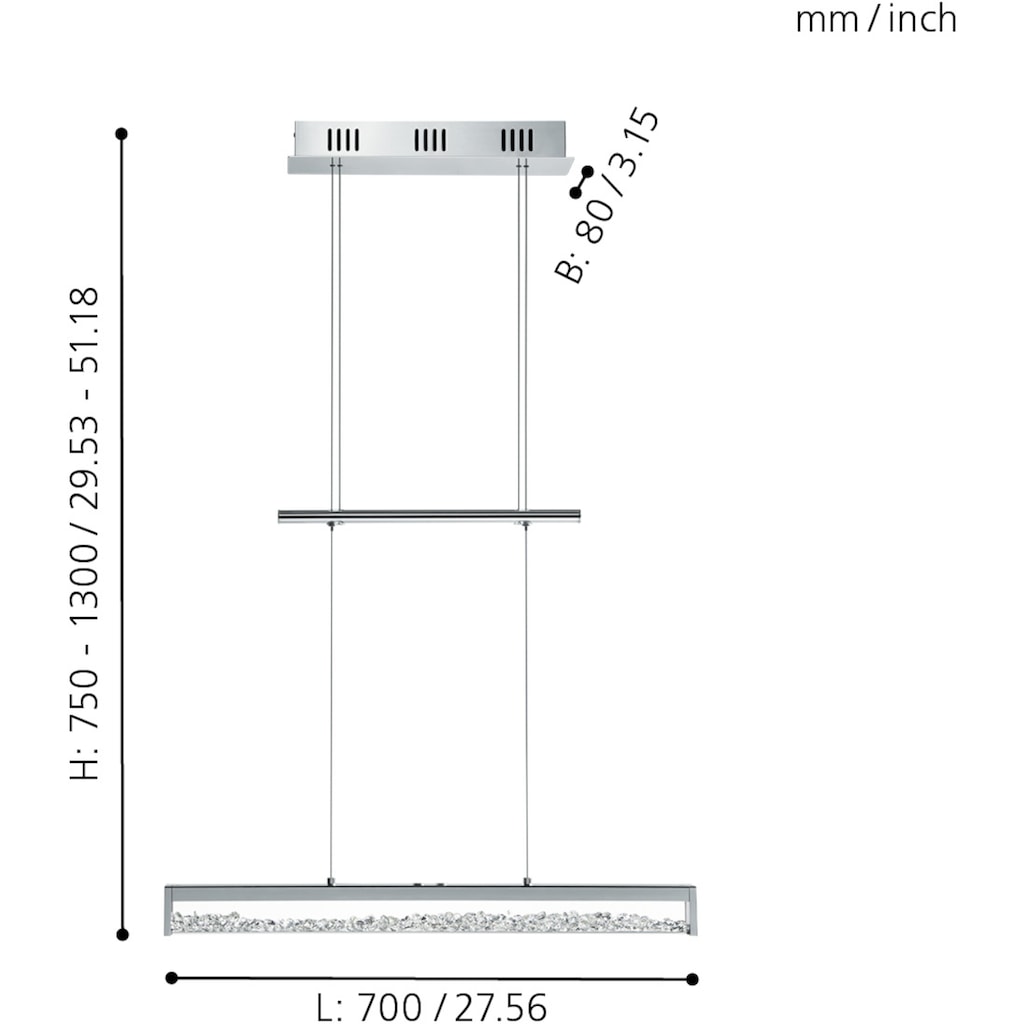 EGLO LED Pendelleuchte »CARDITO«, 1 flammig-flammig