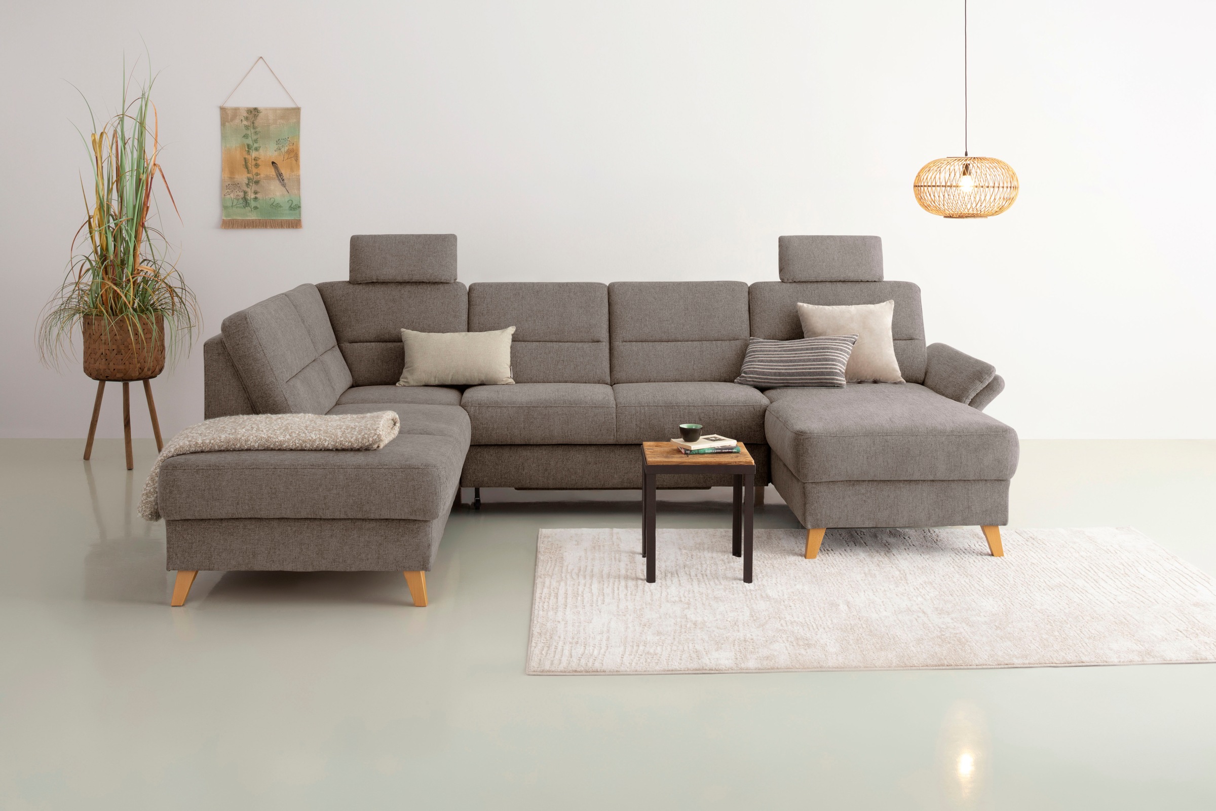 Home affaire "Westerland U-Form" Federkern, wahlweise Bettfunktion, Staurau günstig online kaufen