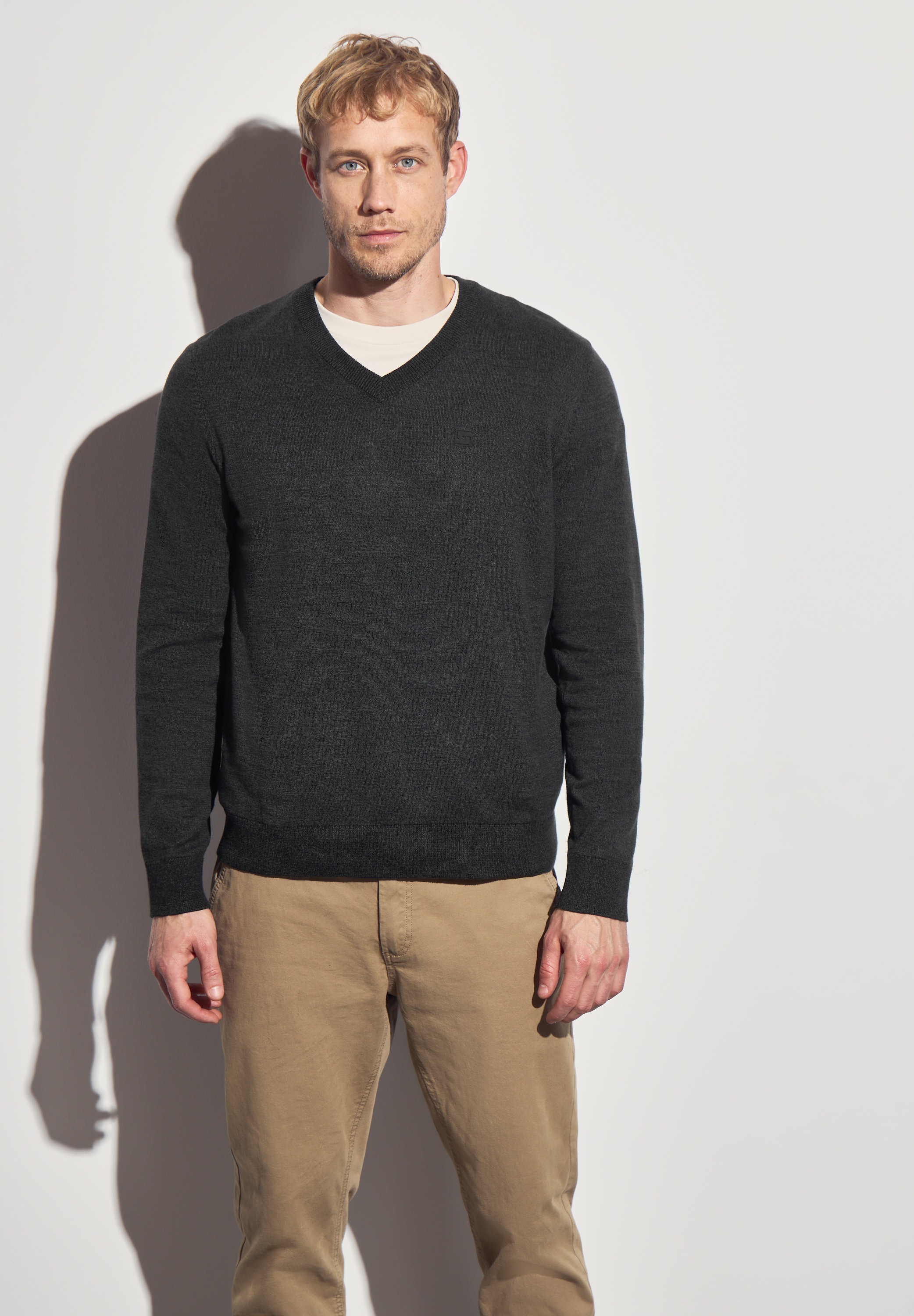 STREET ONE MEN Strickpullover, aus reiner Baumwolle günstig online kaufen