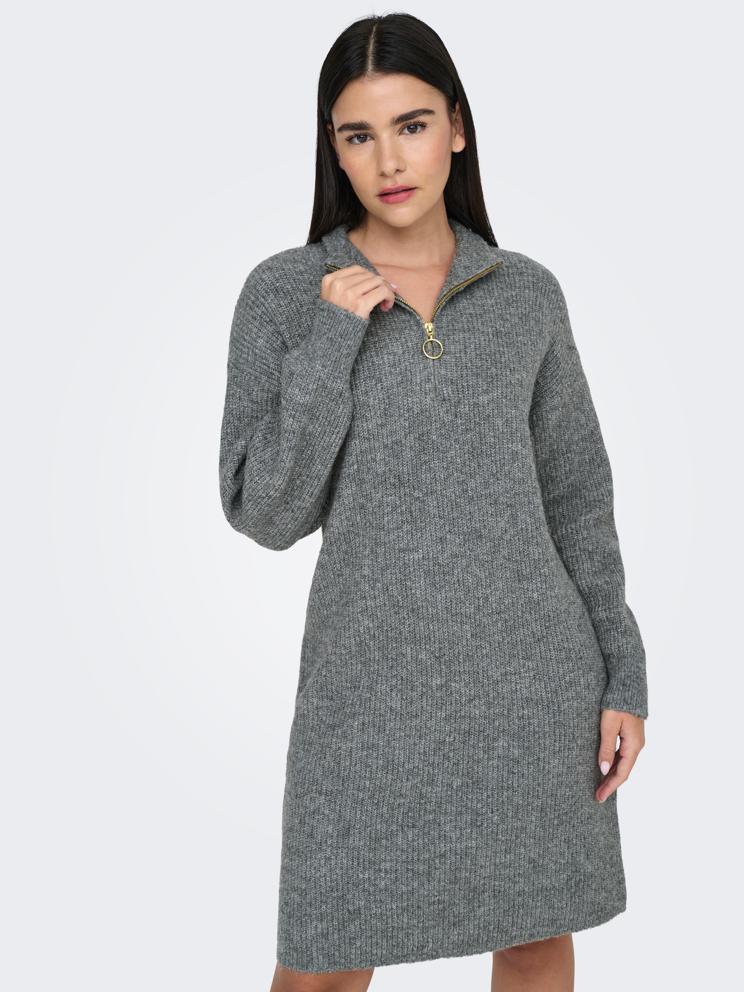 ONLY Strickkleid "ONLTOKYO L/S ZIP DRESS KNT" günstig online kaufen