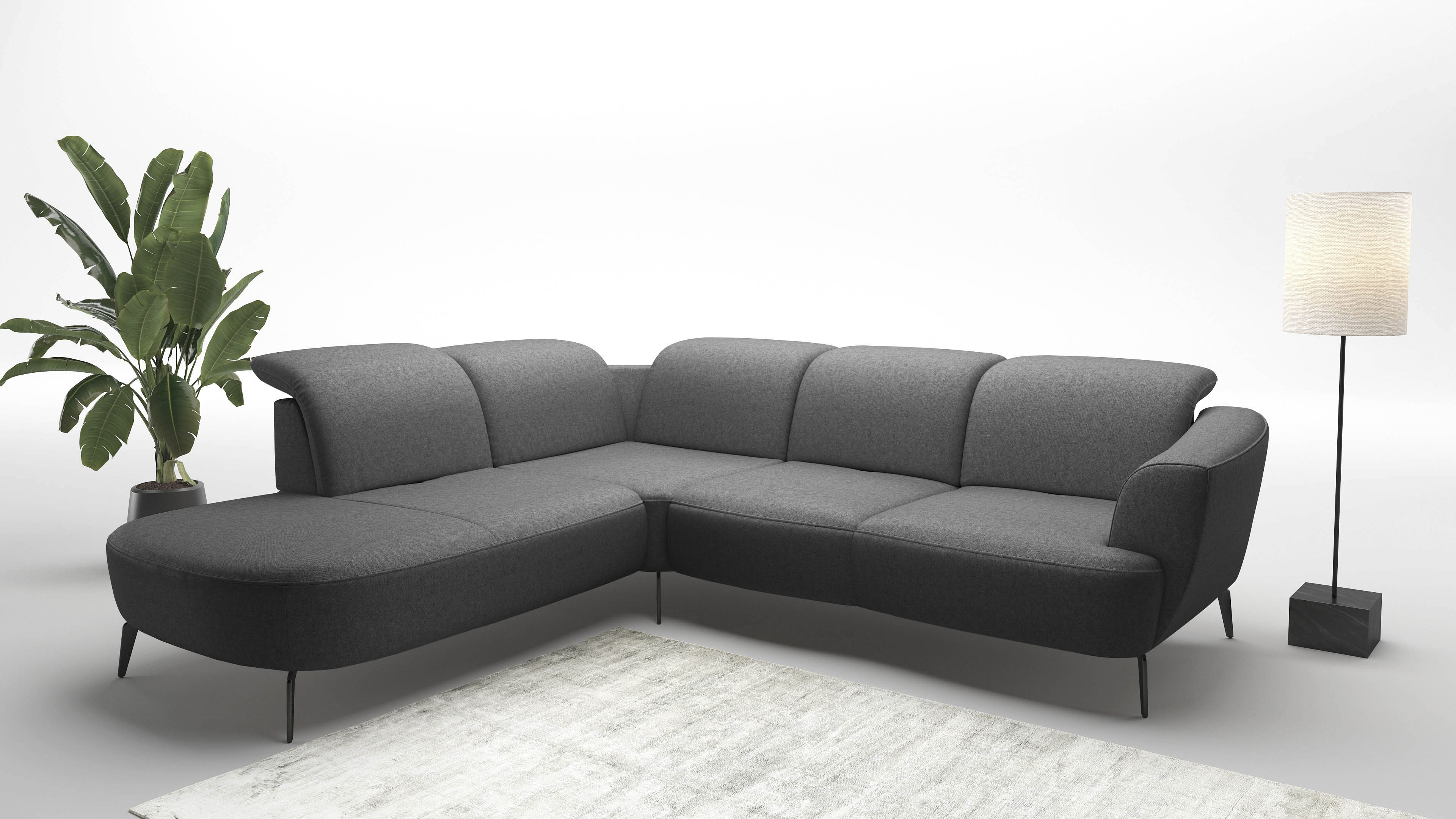 sit&more Ecksofa "Zoe" ink.Sitztiefenverstellung, wahlweise mit Kopfteilverstellung