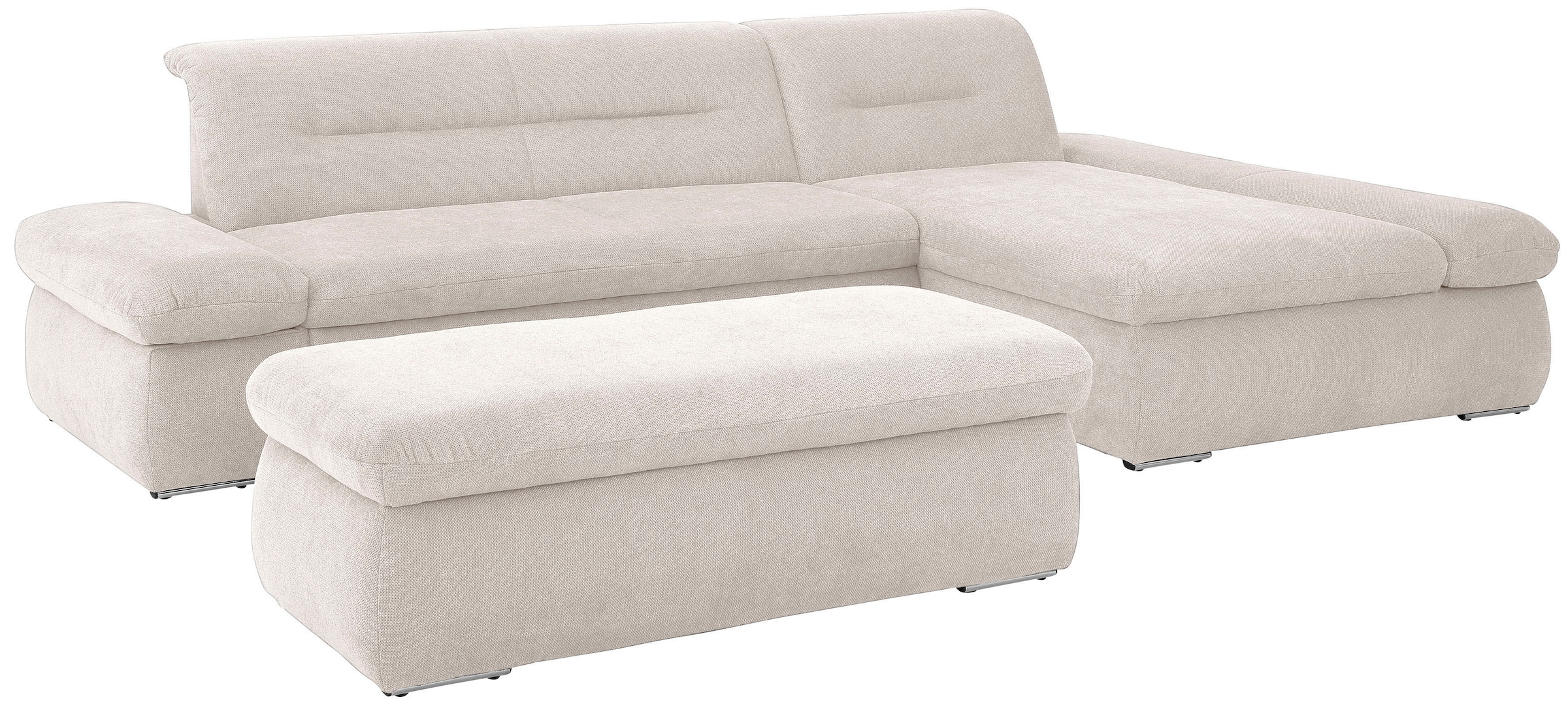 INOSIGN Ecksofa »Avesa L-Form«, Wahlweise mit Armteilvertsellung und Bettfunktion, B/T/H: 300/172/80cm