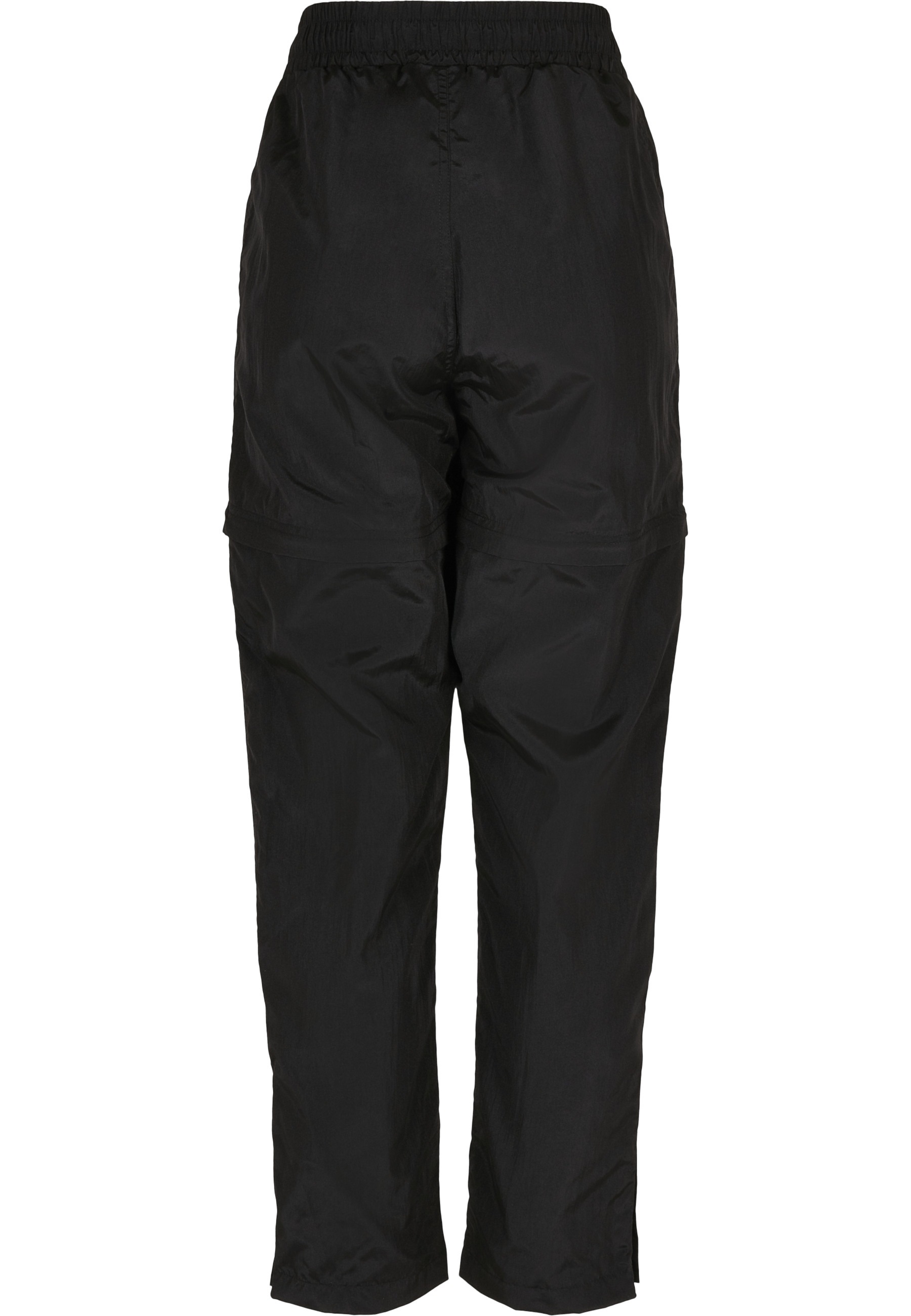 URBAN CLASSICS Stoffhose »Urban Classics Damen Ladies Shiny Crinkle Nylon Zip Pants«