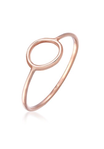 Fingerring »Kreis Geo Design Stacking Basic Trend 750 Roségold«