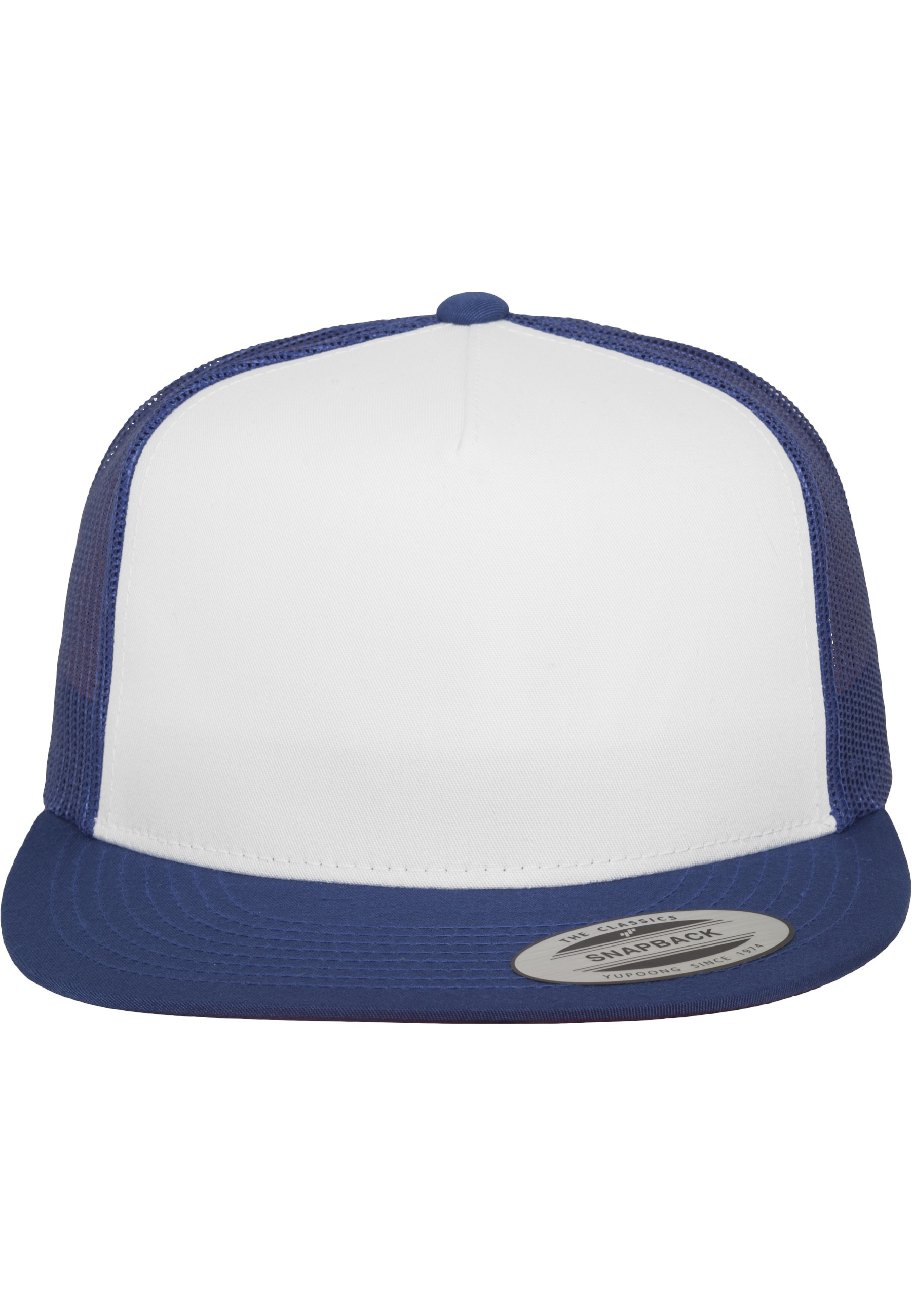 FLEXFIT Flex Cap "Flexfit Unisex Classic Trucker"royal, weiß, royal, 47% Baumwolle, 28% Polyamid, 25% Polyester, Caps