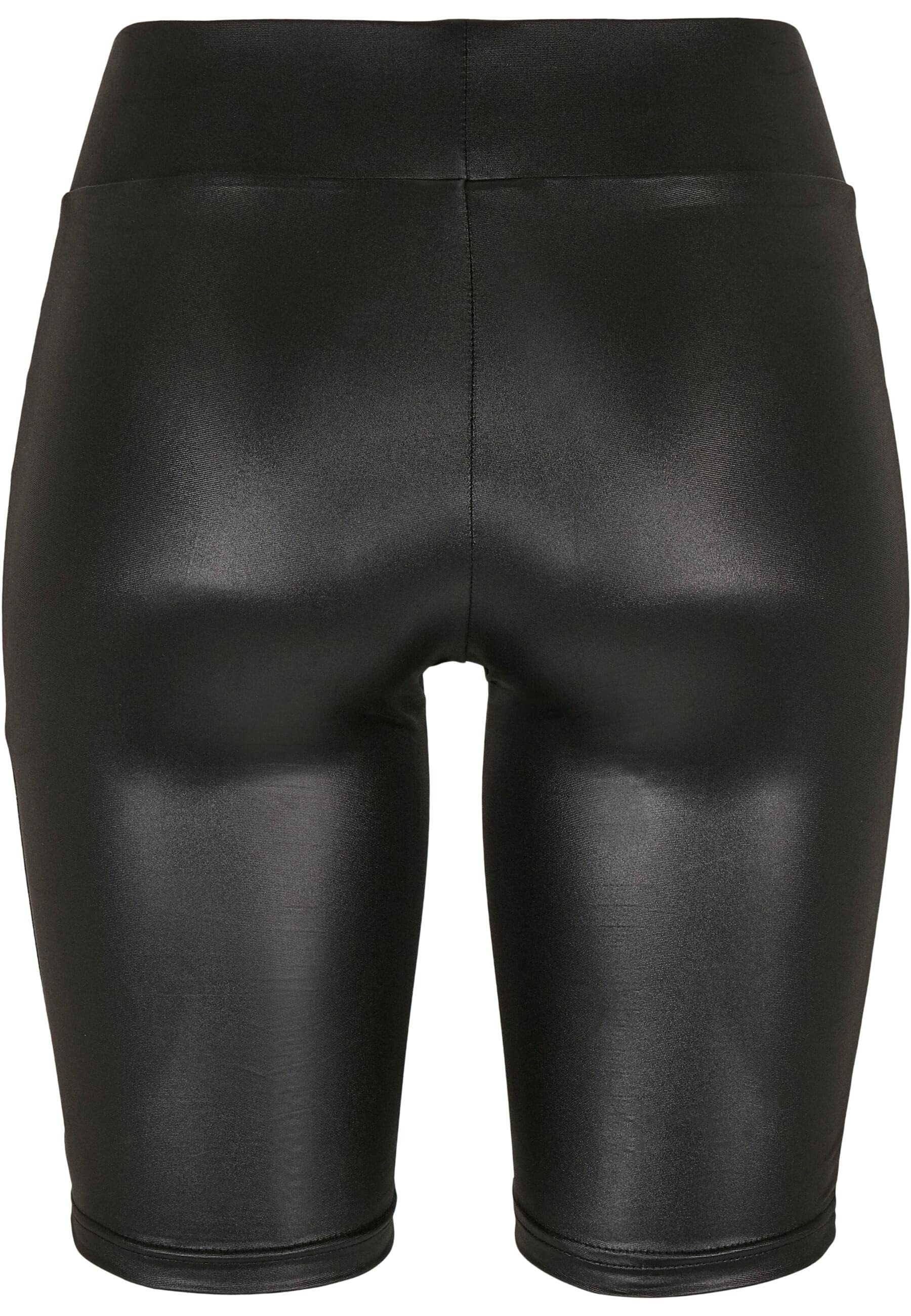 URBAN CLASSICS Stoffhose »Urban Classics Damen Ladies Synthetic Leather Cycle Shorts«, (1 tlg.)