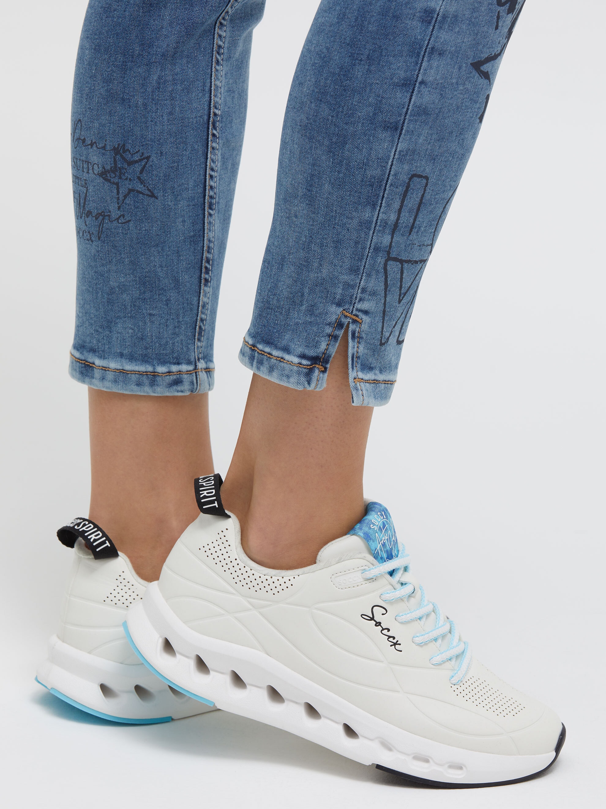 SOCCX Slim-fit-Jeans mit schmalem Bein
