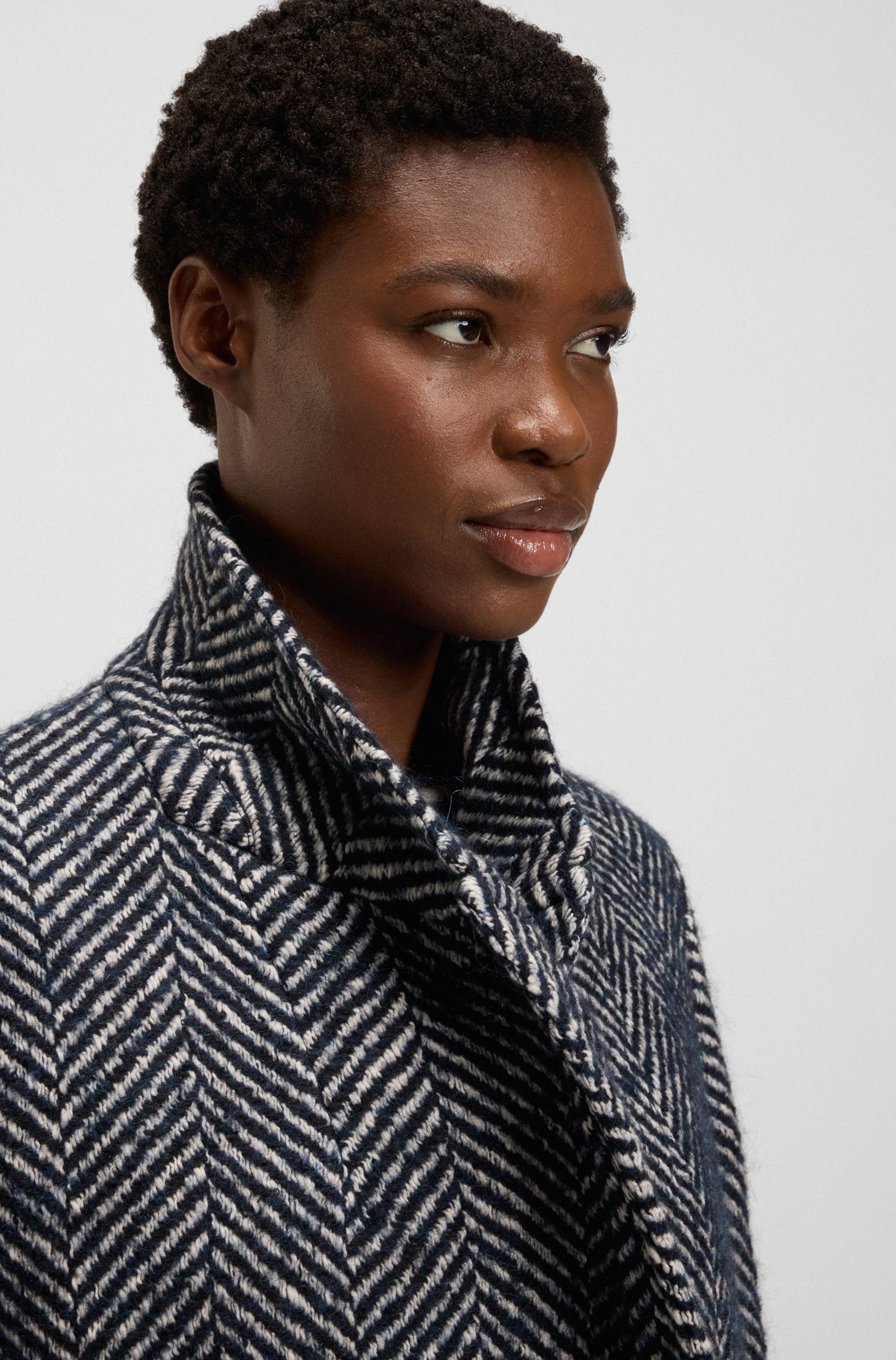 Thumbnail - BOSS ORANGE Langmantel "Covalli Premium Damenmode" mit zweireihiger Knopfleiste, Regular Fit