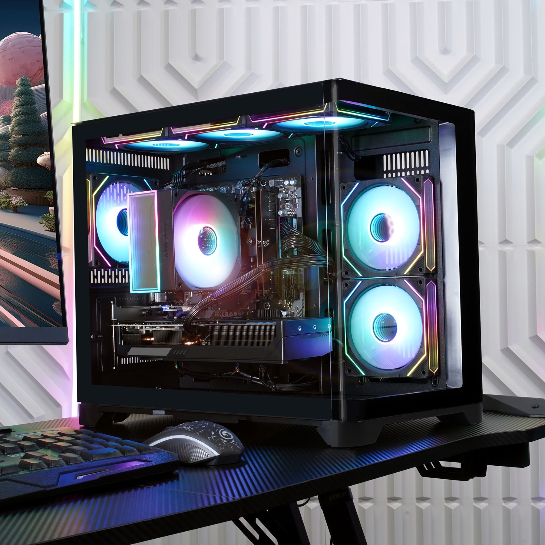 GAMEMAX Gaming-PC »HYPE-M BK 8197 AMD Ryzen 7 9700X 32GB DDR5 1TB SSD RX 9070 XT« Windows 11, DDR5 RAM