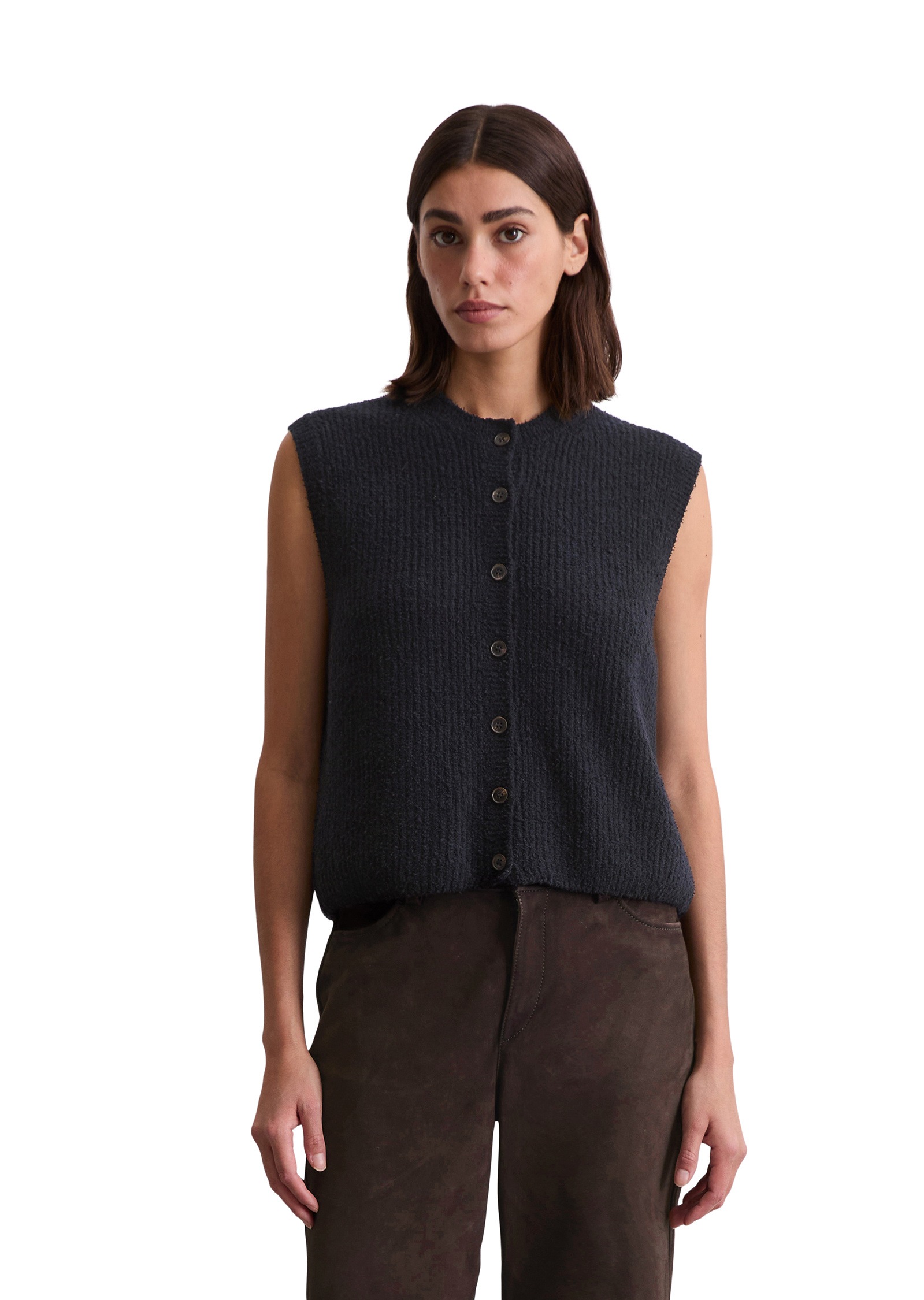 Marc OPolo Strickweste "aus weichem Bouclé-Garn" günstig online kaufen