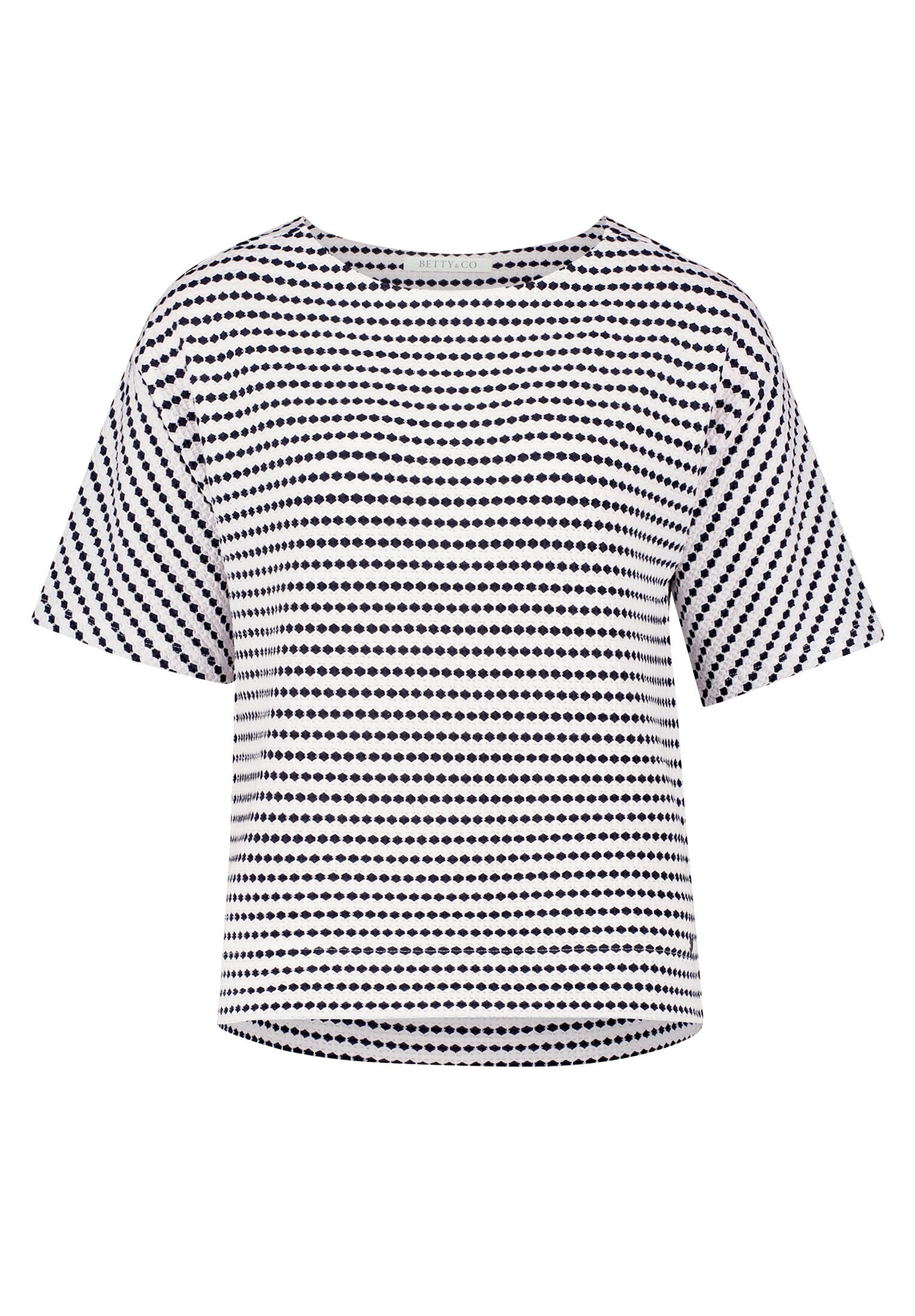 Betty&Co Kurzarmshirt »Damen mit Rundhalsausschnitt« 1 Stk. Struktur